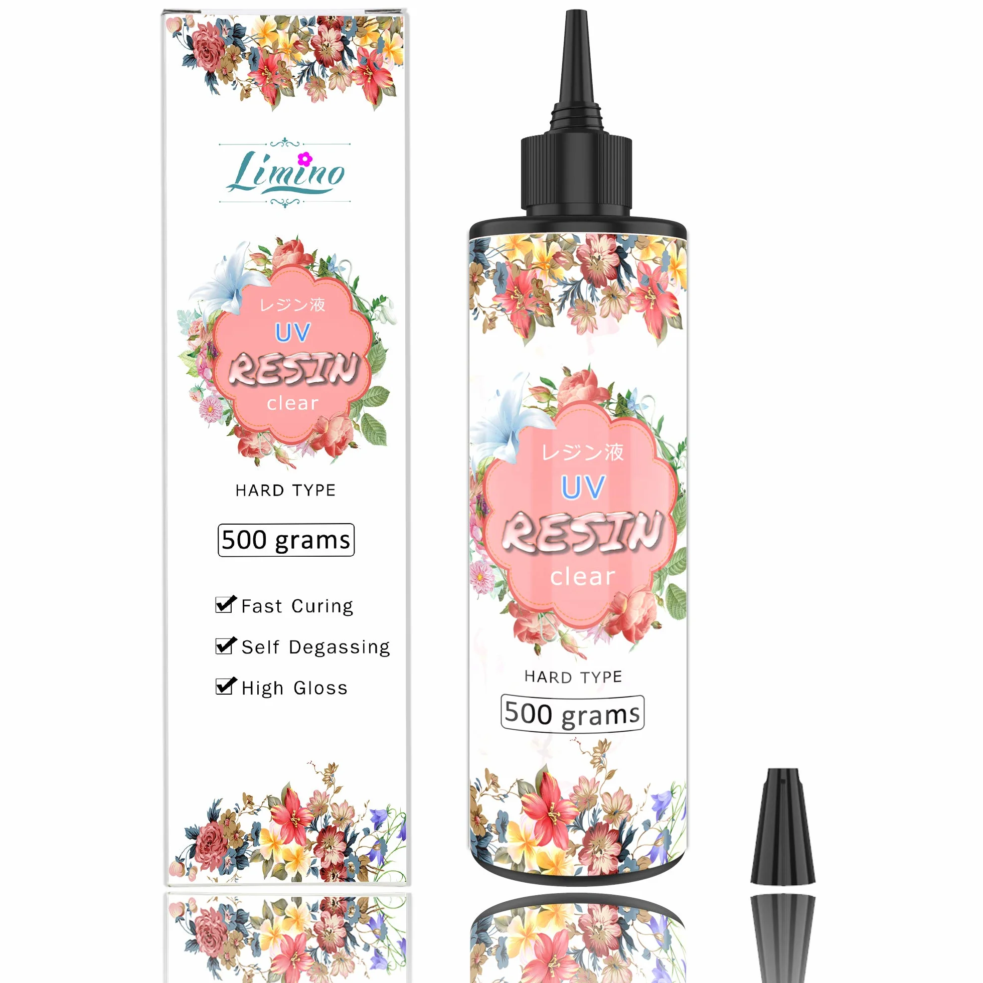 Resina UV - 500g de Curado UV Transparente para Fabricación de Joyas, Decoración Artesanal - Pegamento Duro para Fundición y Revestimiento, Molde DIY
