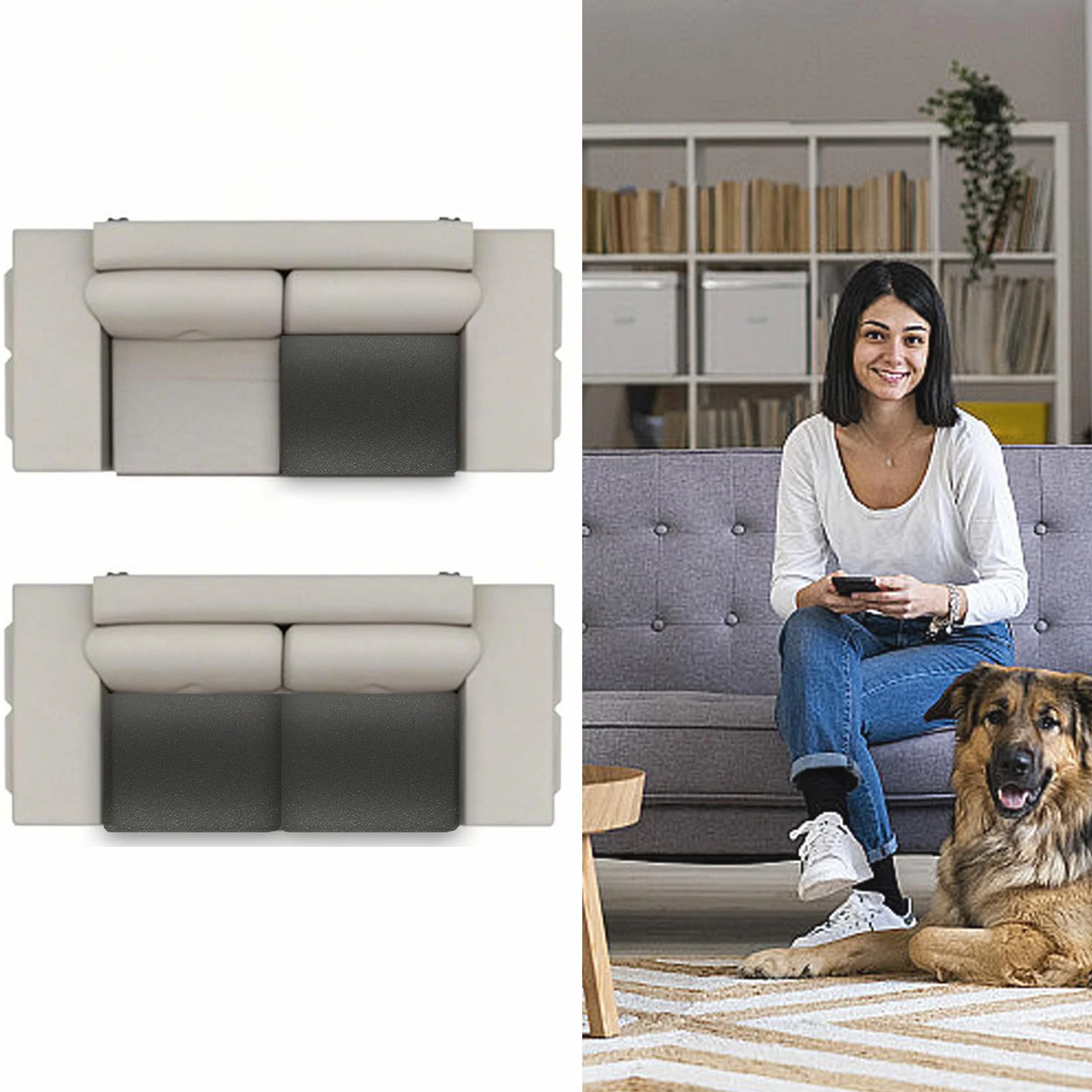 Almohadilla Protectora del Sofá 50x50cm, Soporte de Esponja para Reparación de Hundimiento