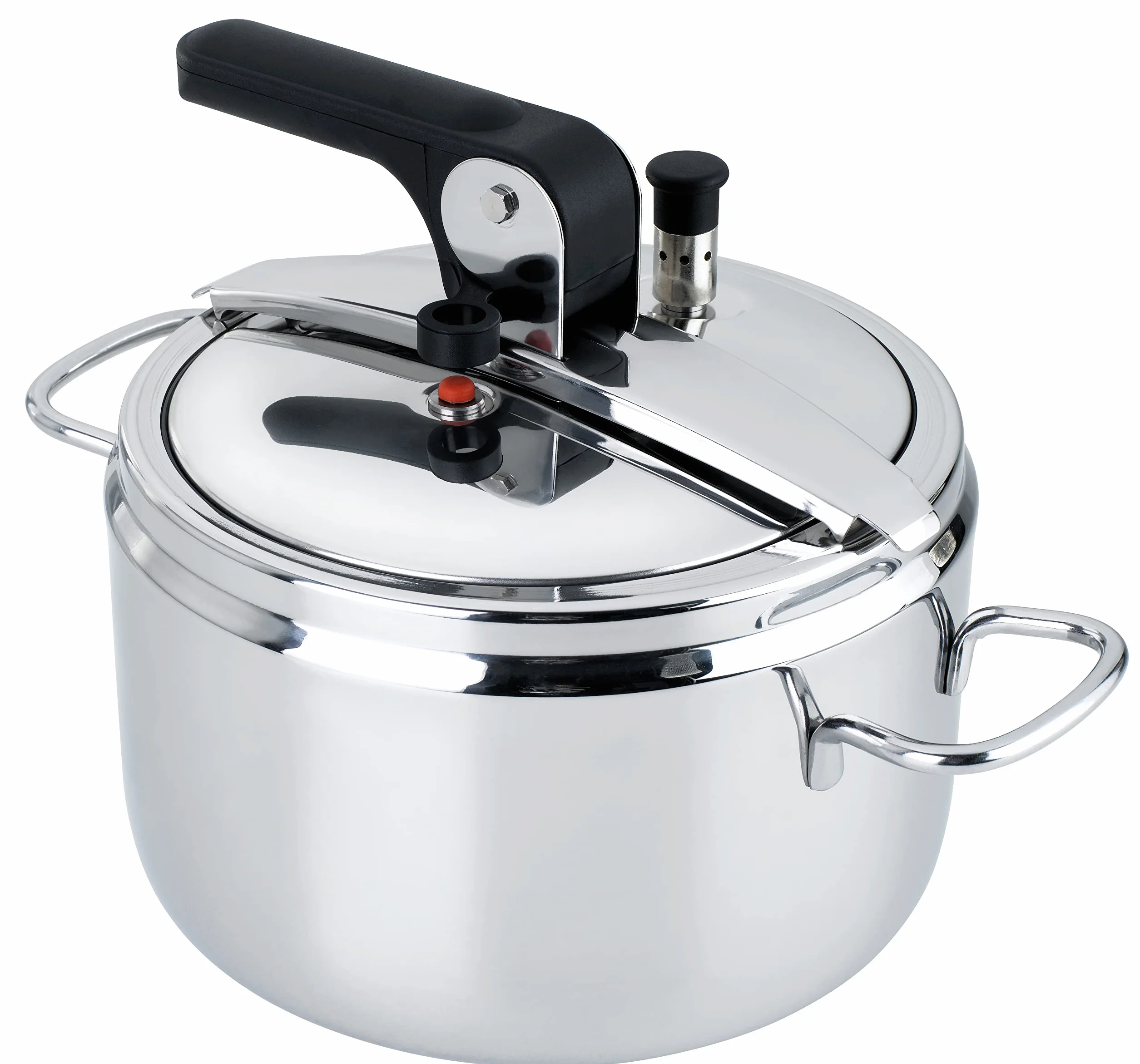 Barazzoni Olla a presión modelo Basic, ø22 cm, capacidad 7 l, acero inoxidable, fabricada en Italia