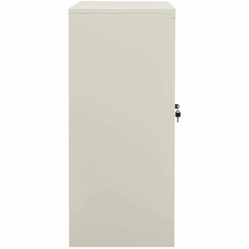 vidaXL Armario de Oficina Mueble Archivador Cajonera Almacenamiento Archivos Documentos Organizador Universal de Acero Gris Claro 90x40x90cm