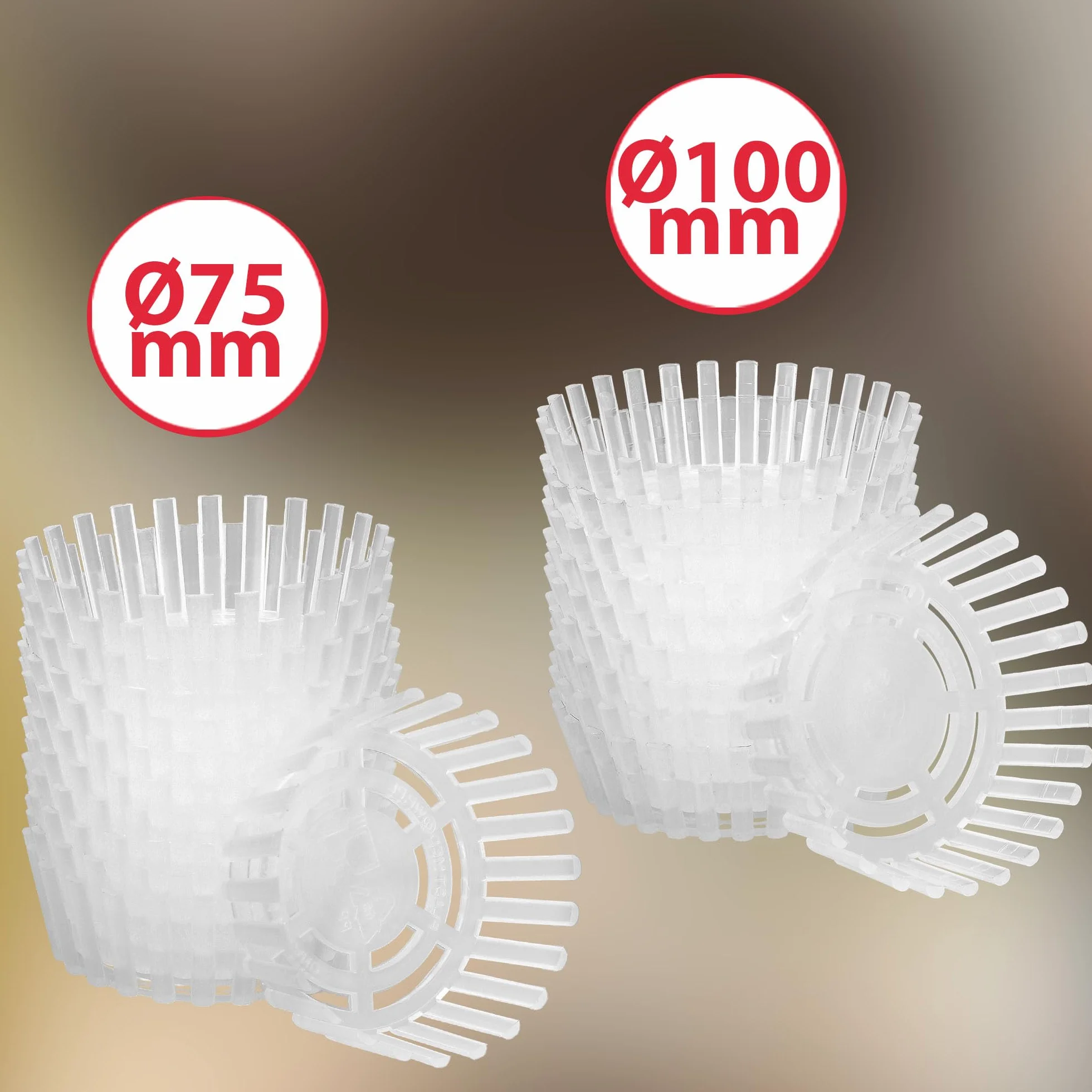 KOTARBAU® Set de 30 Unidades Pesos de Fermentación - Rejilla de Fermentación para Tarros - Polipropileno - 100 mm - Transparente - Accesorio para Conservas