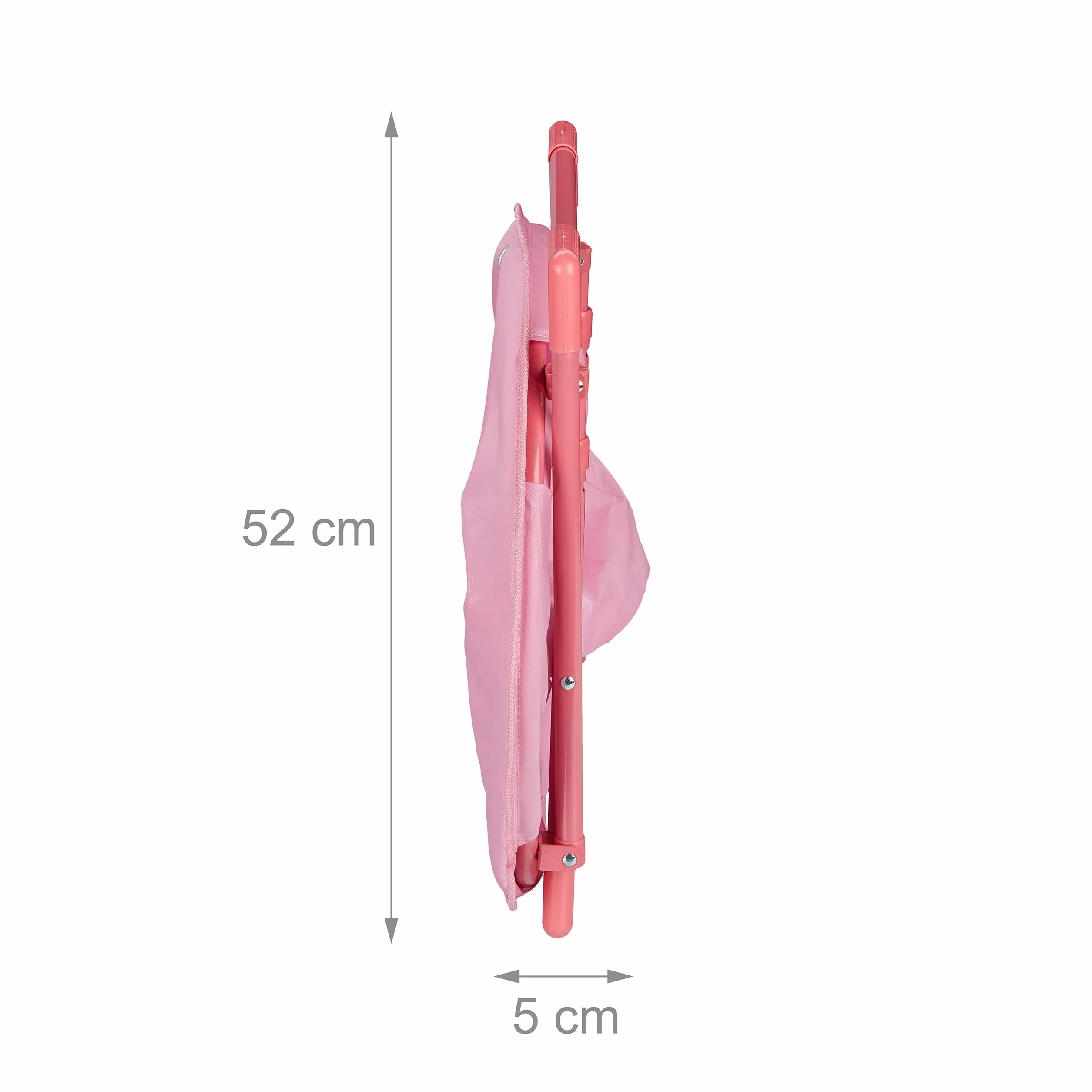 Relaxdays Silla de Acampada Infantil Unicornio Plegable Rosa
