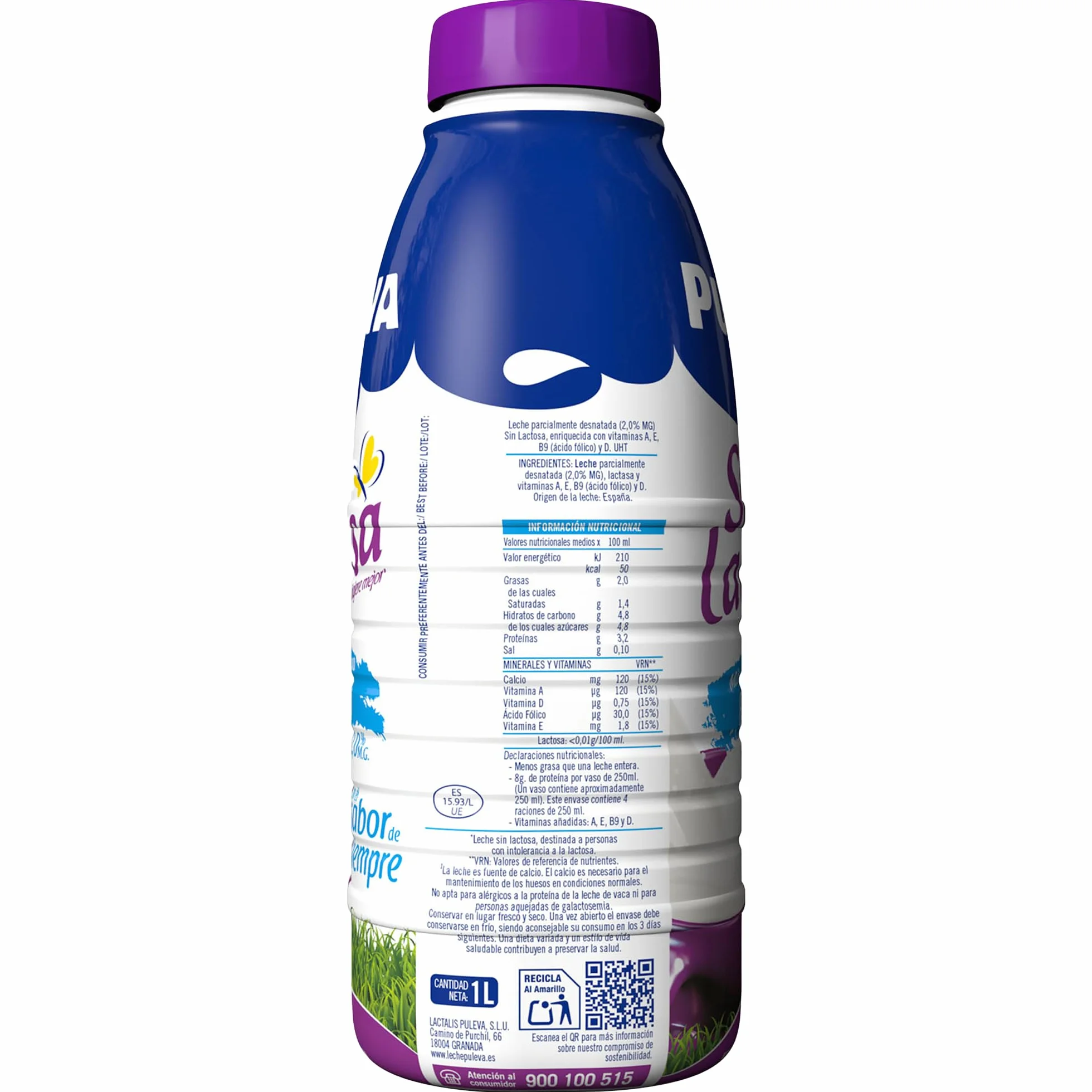 Puleva Mañanas Ligeras Leche Sin Lactosa Entera 6 x 1 L