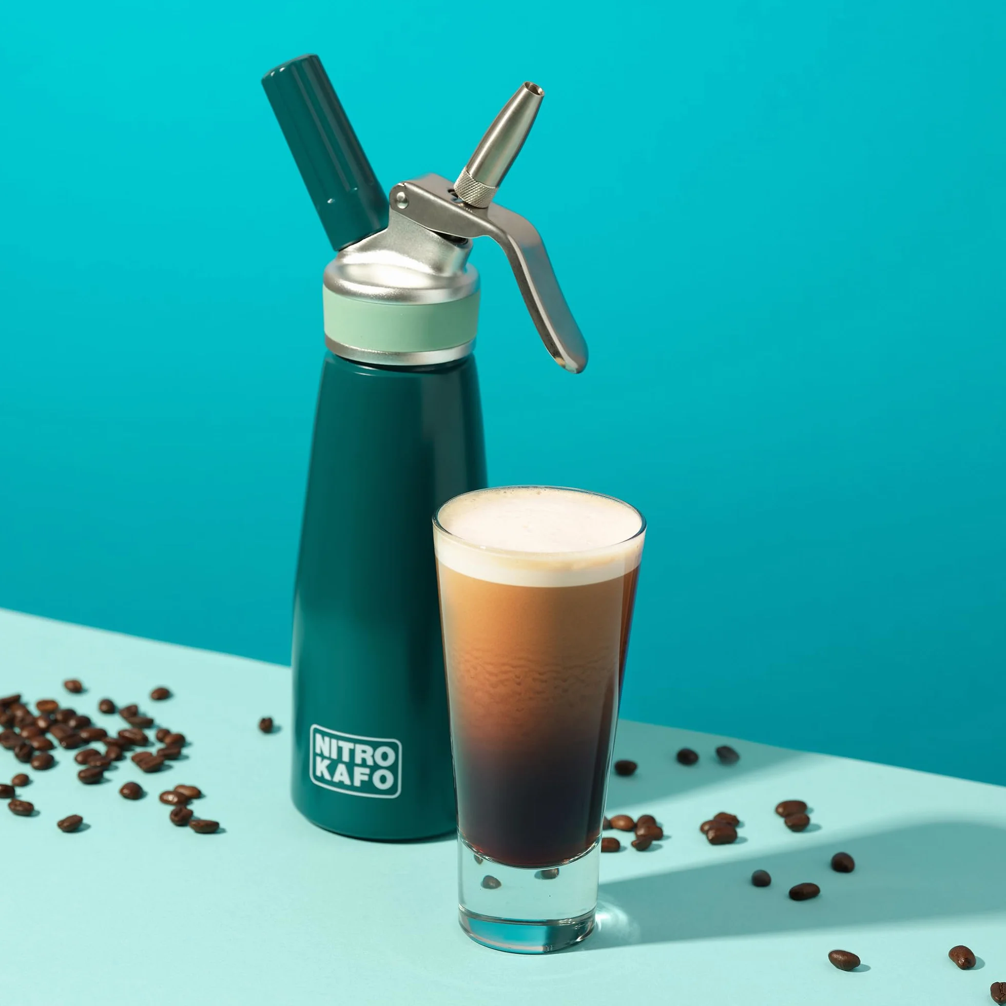 Nitro Kafo Cafetera Nitro de 1 litro, aluminio Cold Brew con boquilla difusora especial, 1 cuarto de galón/1 litro, incluye