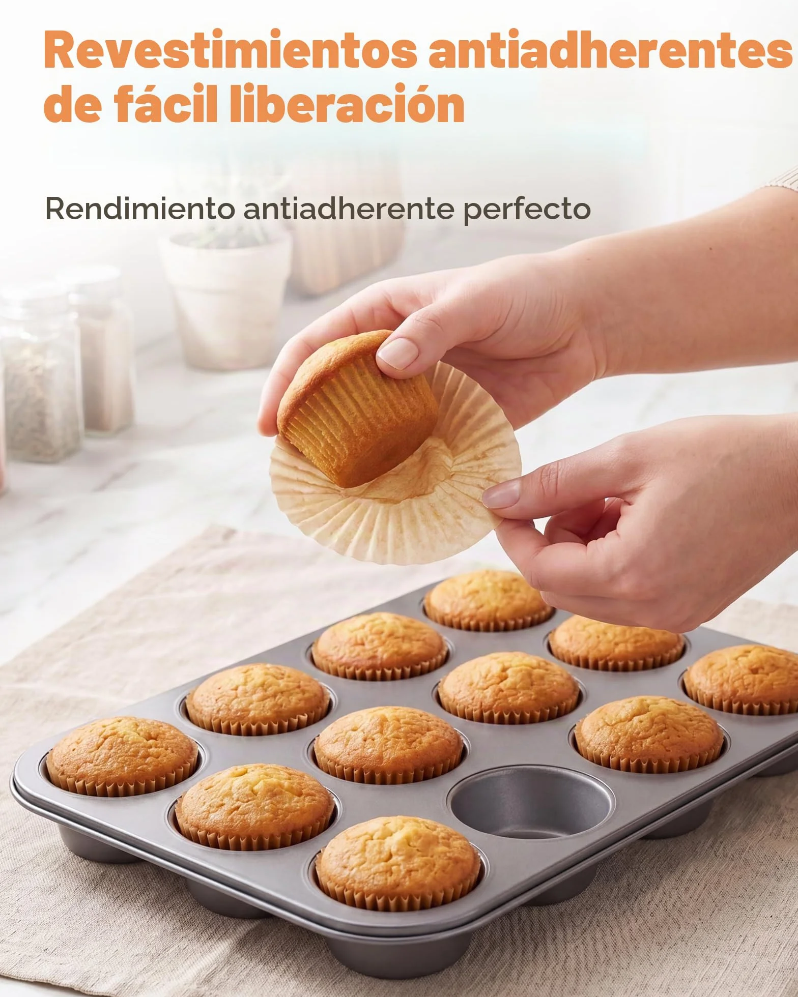 Moldes Magdalenas Papel,200 Piezas Estándar,Pergamino Antiadherente de Grado Alimenticio,Sin Blanqueamiento & Natural,Moldes Papel Magdalenas,Tamaño Estándar