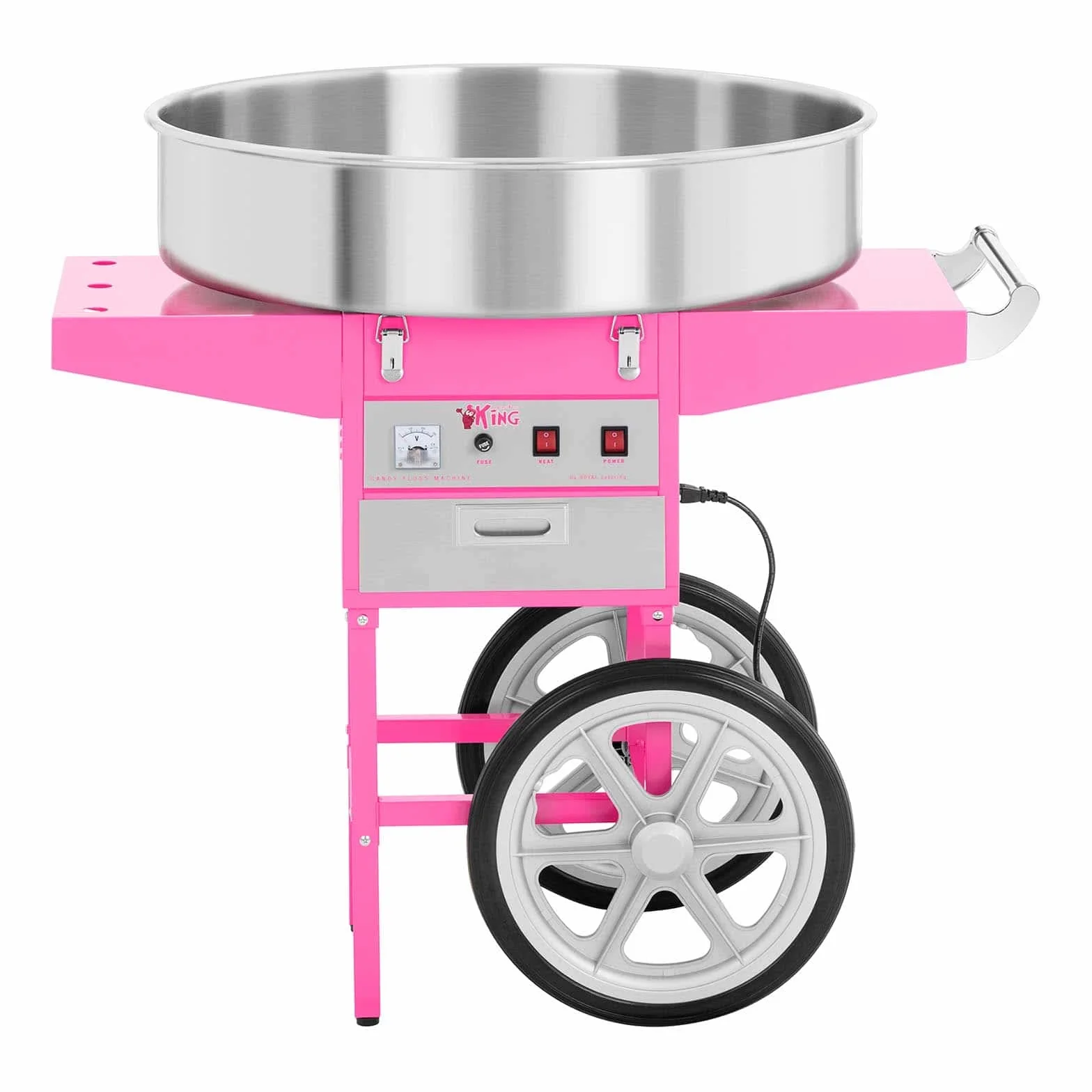 Royal Catering RCZC-1200XL Máquina de algodón de azúcar XXL 1200 W Ø 72 cm Rosa