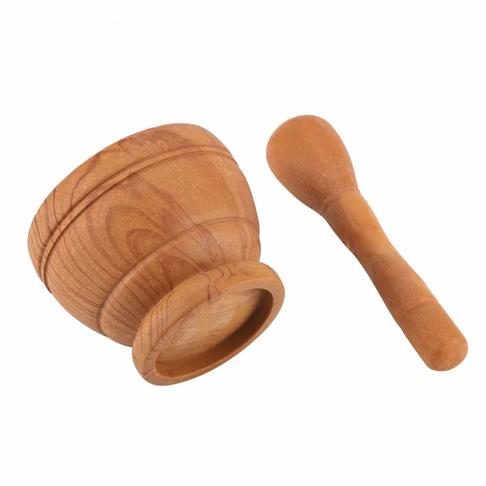 Juego de Mortero y Maja de Plástico, Triturador Manual de Especias y Hierbas, Cuenco para Moler Ajo, Herramienta de Cocina para el Hogar, 11x9cm (WPKD BLUEIYg8k520pbxn-01)