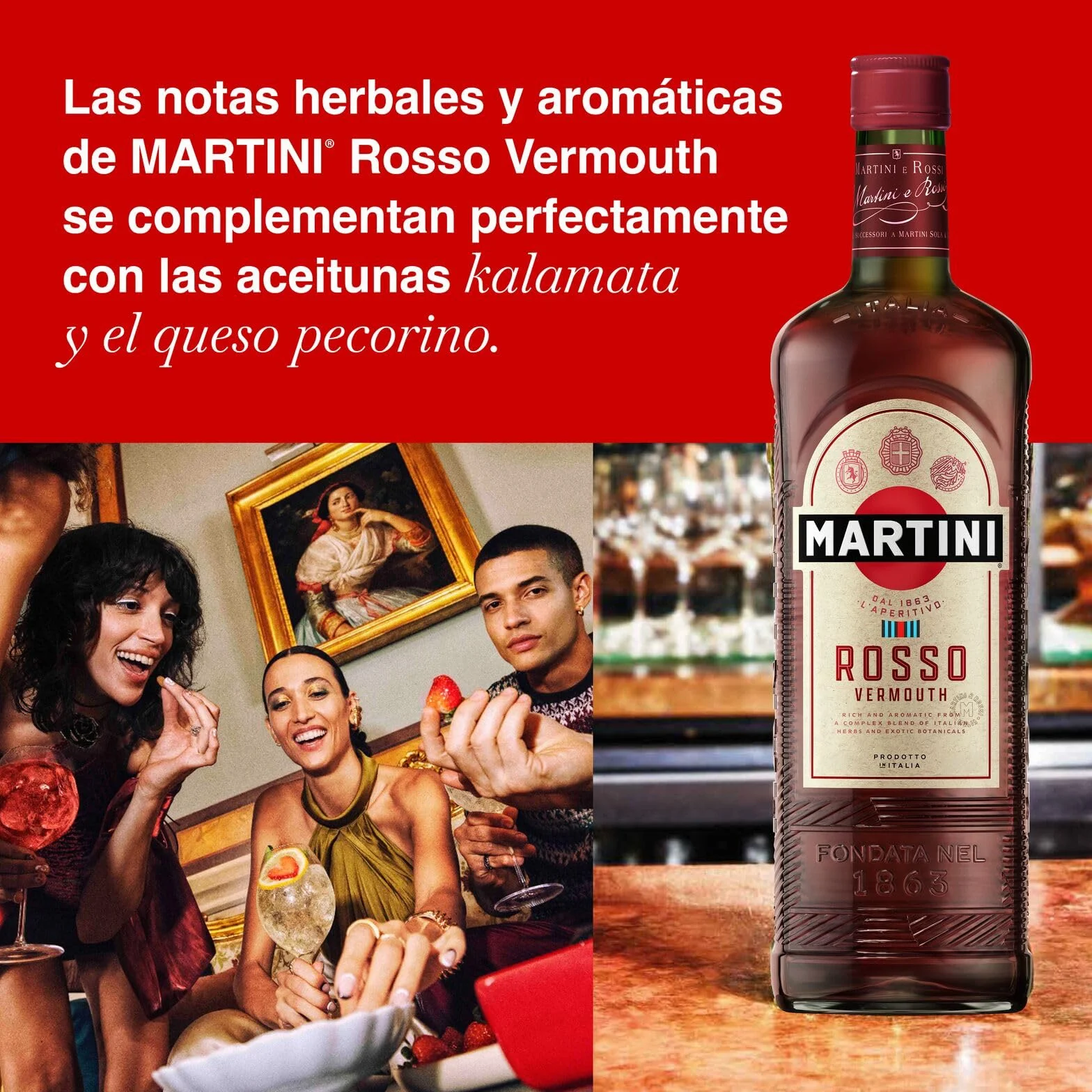 MARTINI Rosso Vermouth Aperitivo 750 ml 15% vol Estuche de regalo