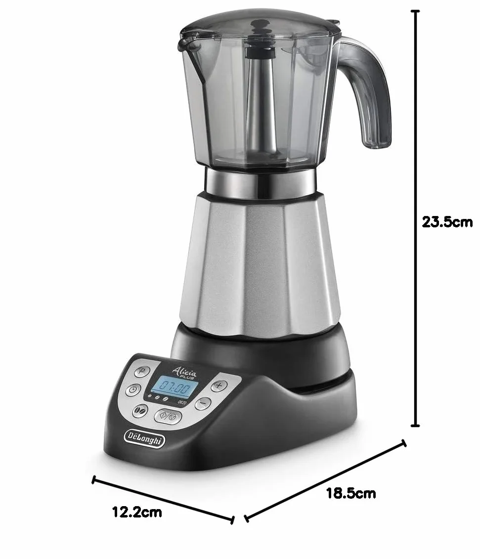 De'Longhi Alicia Plus EMKP 63.B Cafetera Moka Eléctrica 550 W Negro Plata