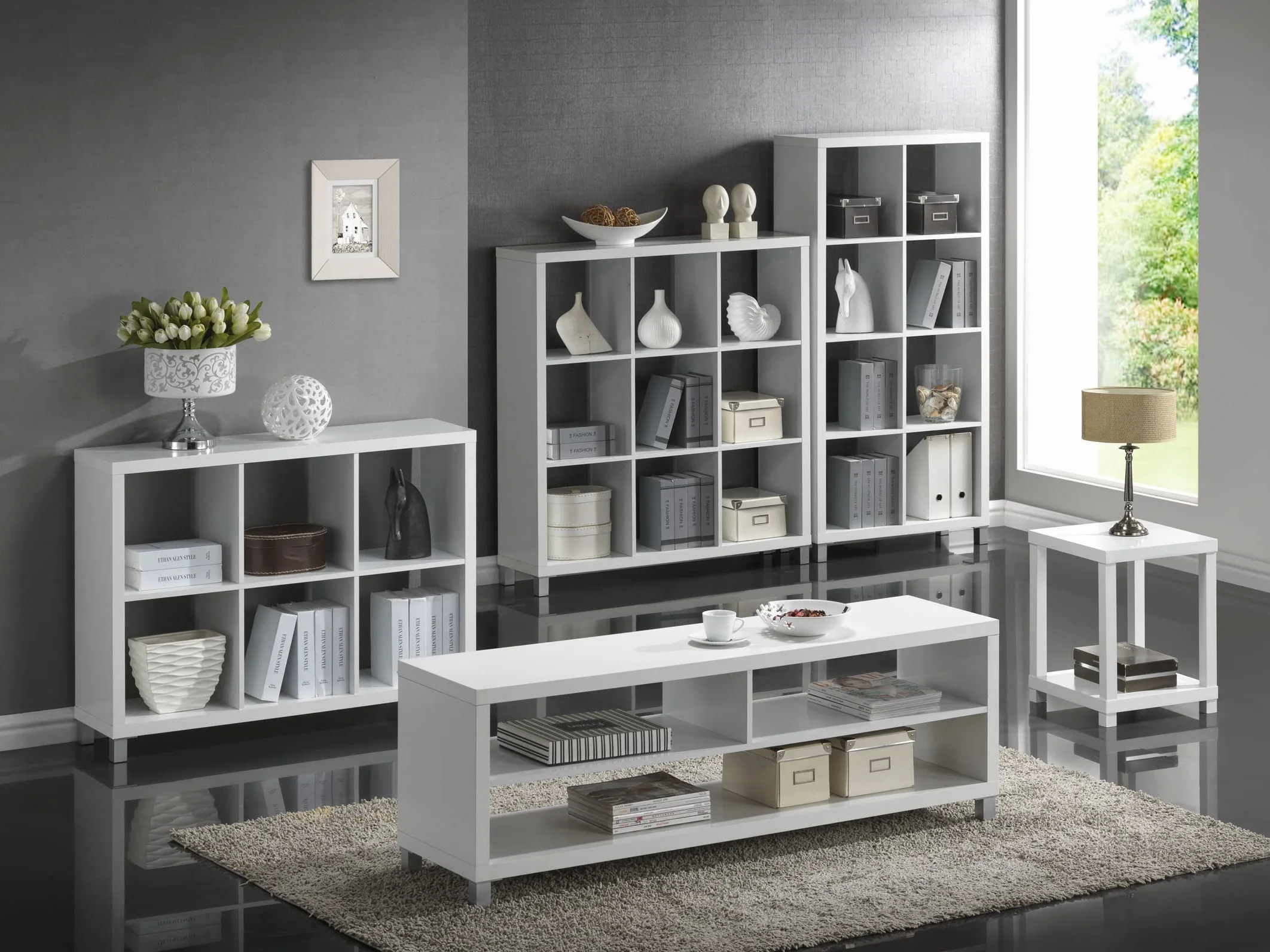 Kubox Estanteria 9 Huecos Gris 118x111x29