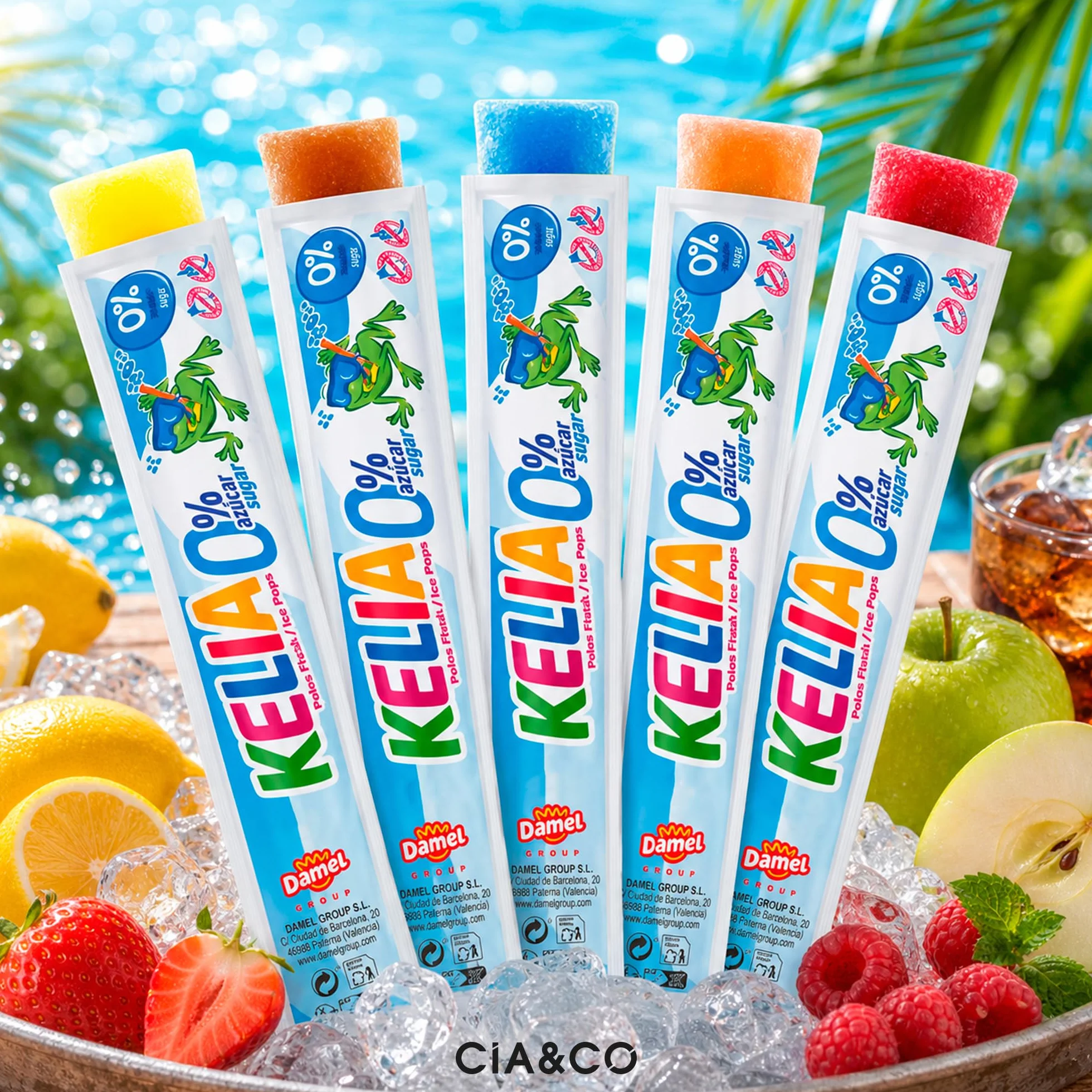 Polos para Congelar 0% Azúcar Flashes de Hielo Sabores Variados Sin Gluten Sin Lactosa Veganos Cia&Co