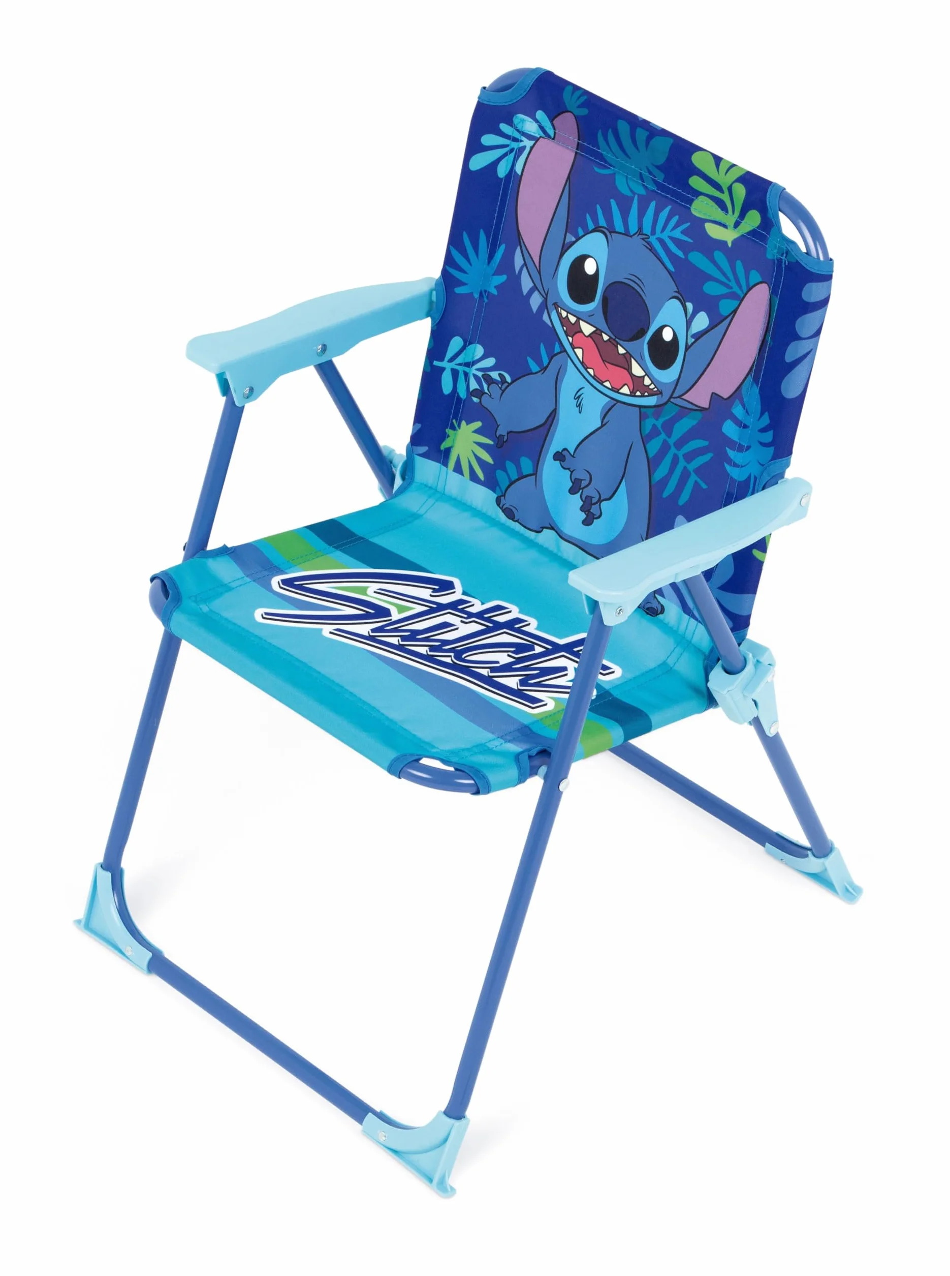 ARDITEX Silla Plegable con Brazos de Stitch de Disney - 38x32x53cm - Adecuado para jardín, Camping, Playa o montaña - Ideal para niños y niñas.