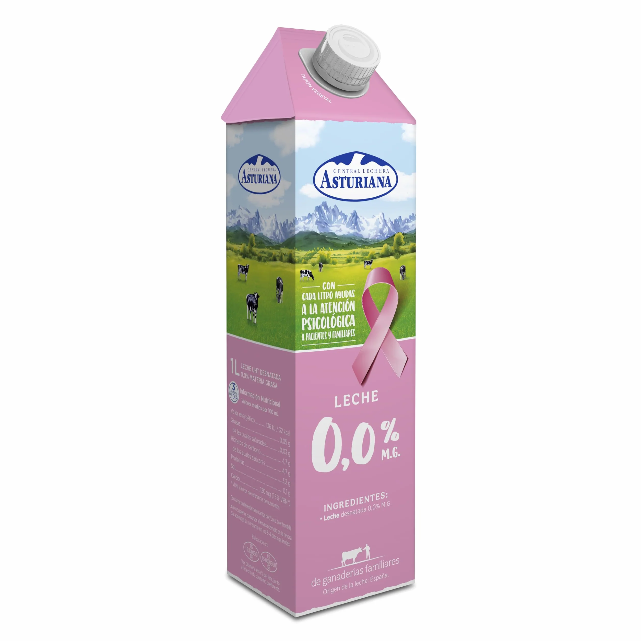 Central Lechera Asturiana Leche Desnatada 0% MG Pack 6 x 1L