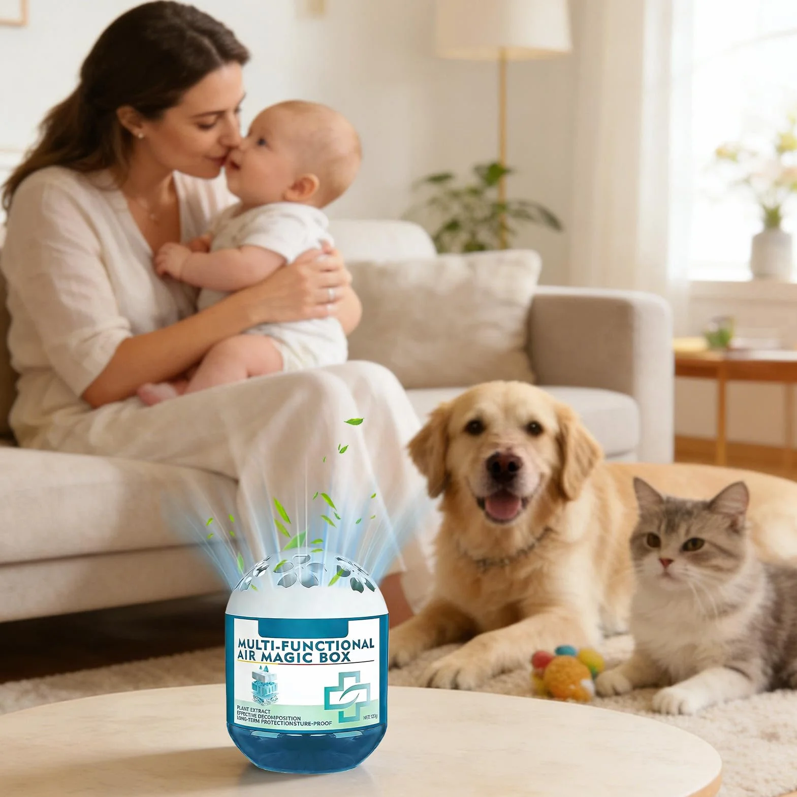 Desodorizante Larga Duración 120g Eliminador Automático de Olores para Hogar Cocina Baño