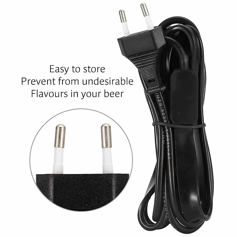 Jeffergarden Homebrew Fermentación Cinturón de calefacción Pad con Cerveza Vino Kombucha Caliente Líquido Adhesivo Termómetro Stick UE Plug 220V-250V