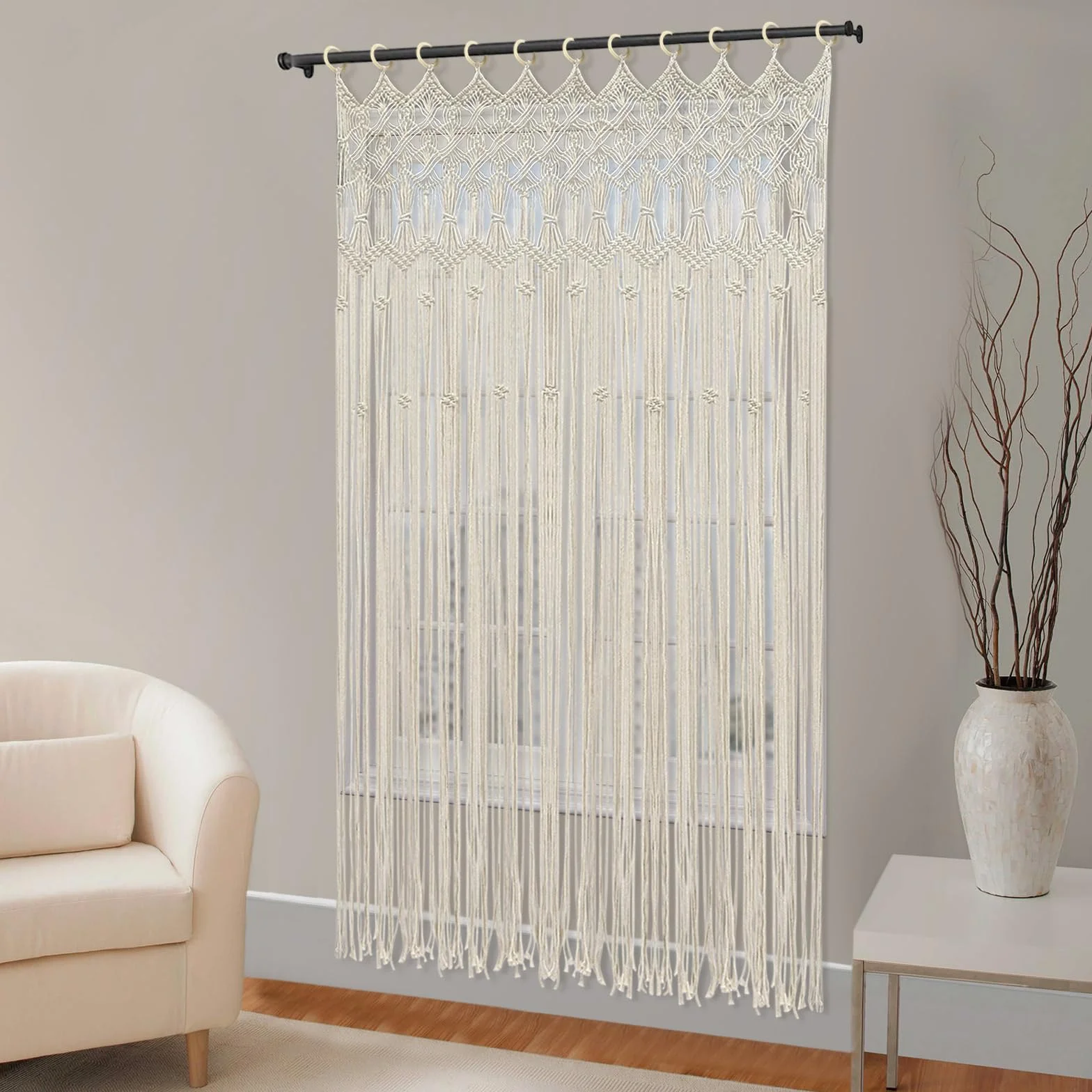 Macrame cortina colgante de pared Boho 120x195cm