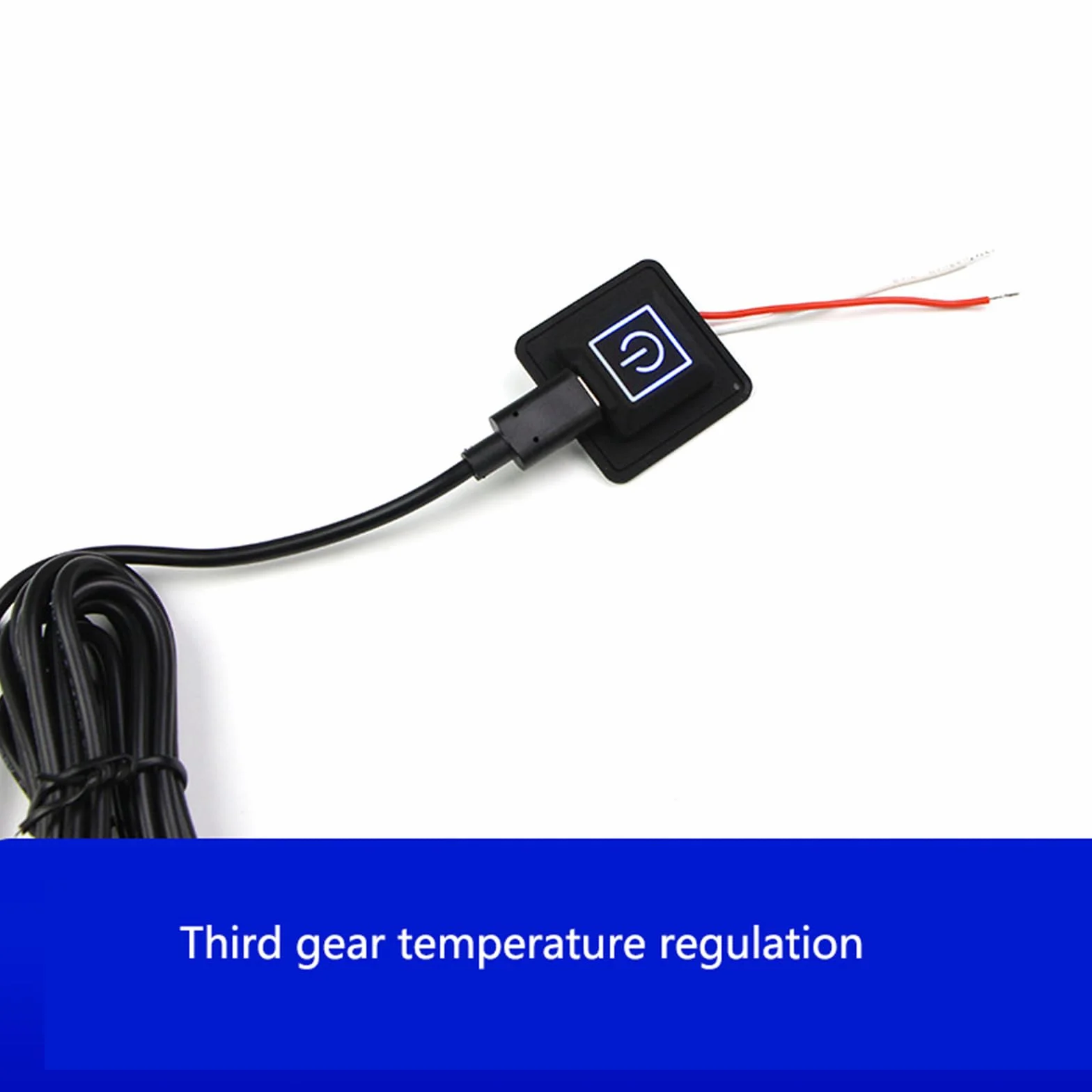 Botón pulsador de silicona impermeable con control de temperatura, chaleco calentado, pantalones, guantes y controlador de temperatura