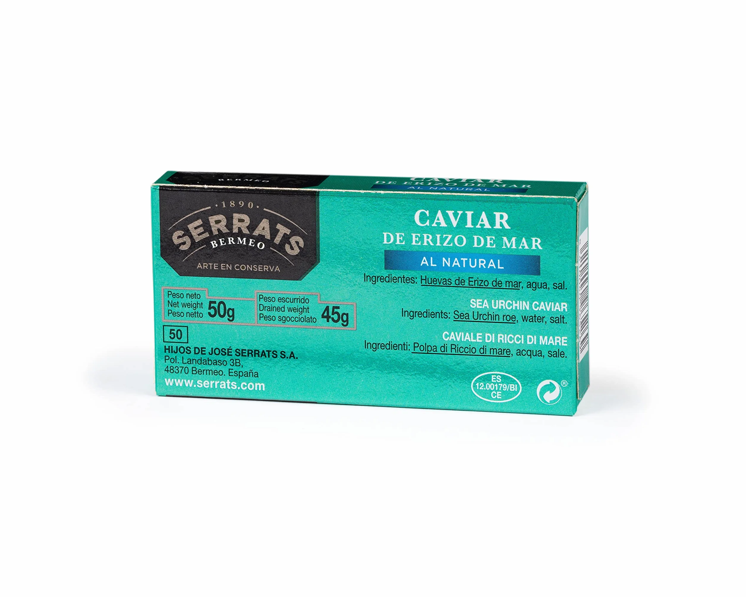 Conservas Serrats Erizo de Mar al Natural Lata 50g