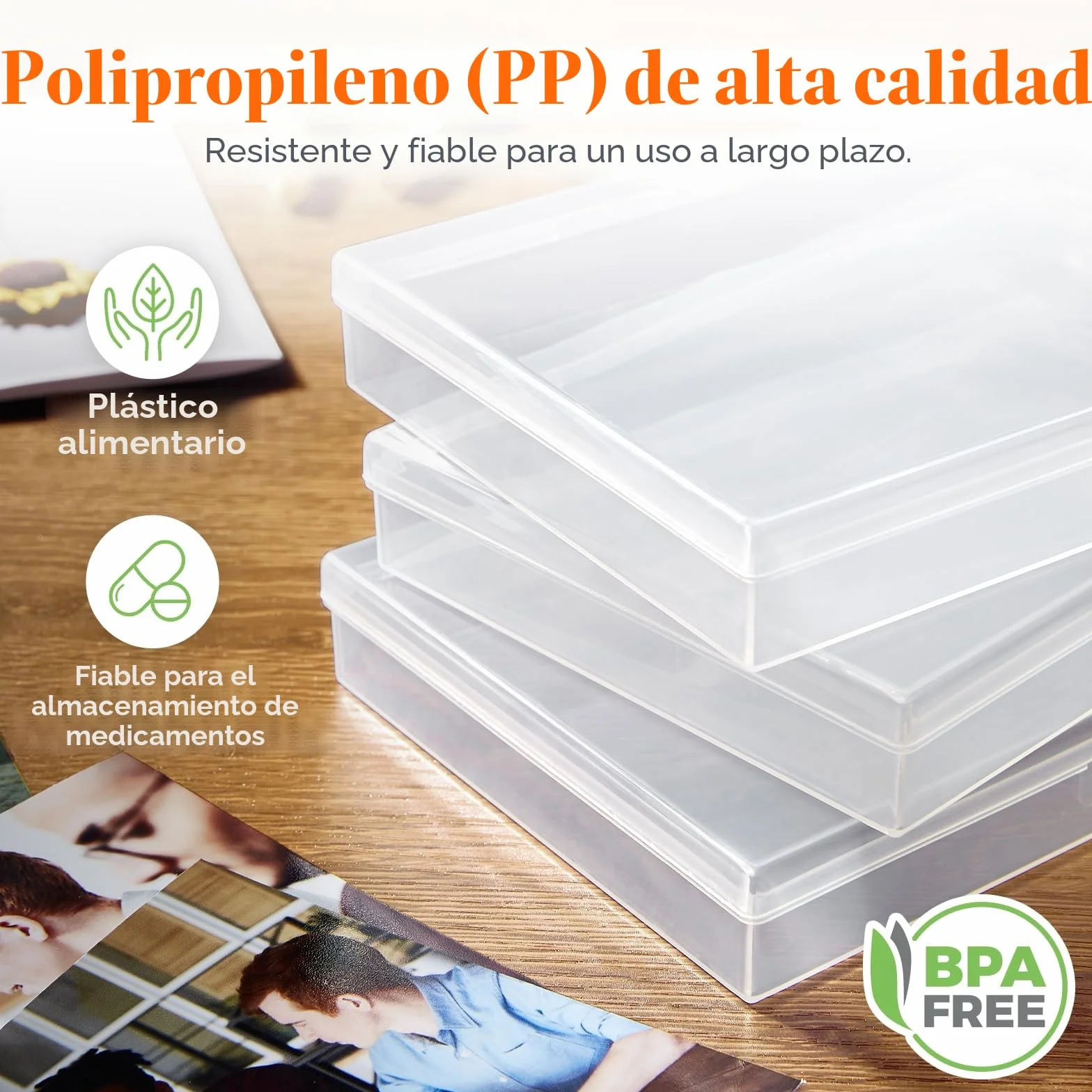 Lifewit Caja de Almacenamiento para Fotos de 10 x 15 cm, Maletín que Incluye 18 Cajas para Fotos, Estuches Transparentes, Organizador de Plástico para Semillas, Tarjetas, Manualidades, 1 Unidad