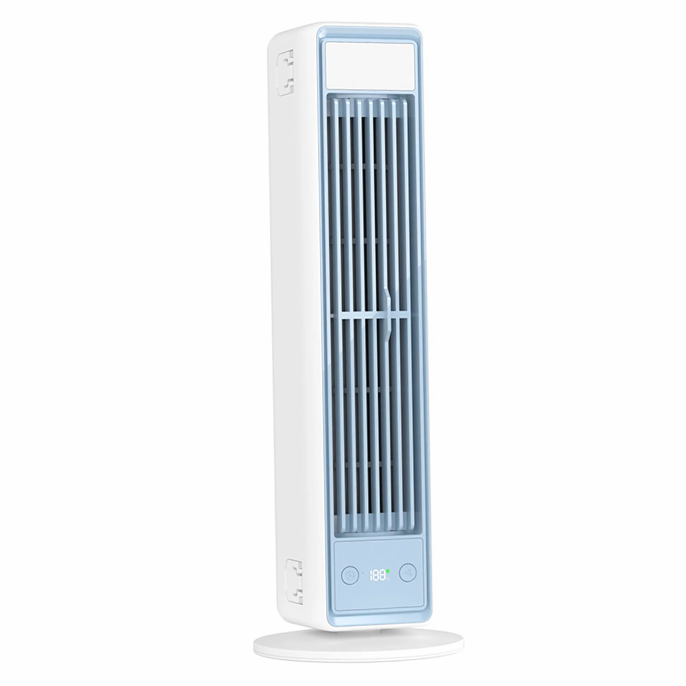 Aire acondicionado portátil pequeño: torre sin aspas con ventilador de CA de 3600 mah con control remoto, soporte/escritorio/montaje en pared 3 en 1, funcionamiento silencioso, 5 velocidades para