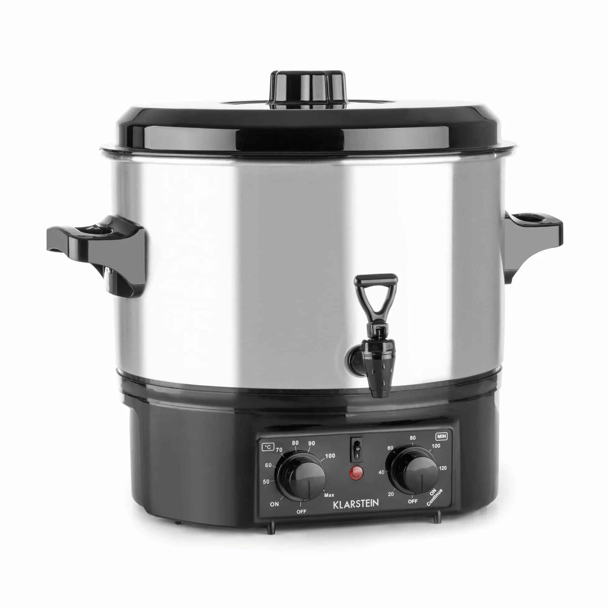 Klarstein Biggie Olla eléctrica pasteurizadora 2000 W 30-100°C 120 min Acero inoxidable 16 L Plateado