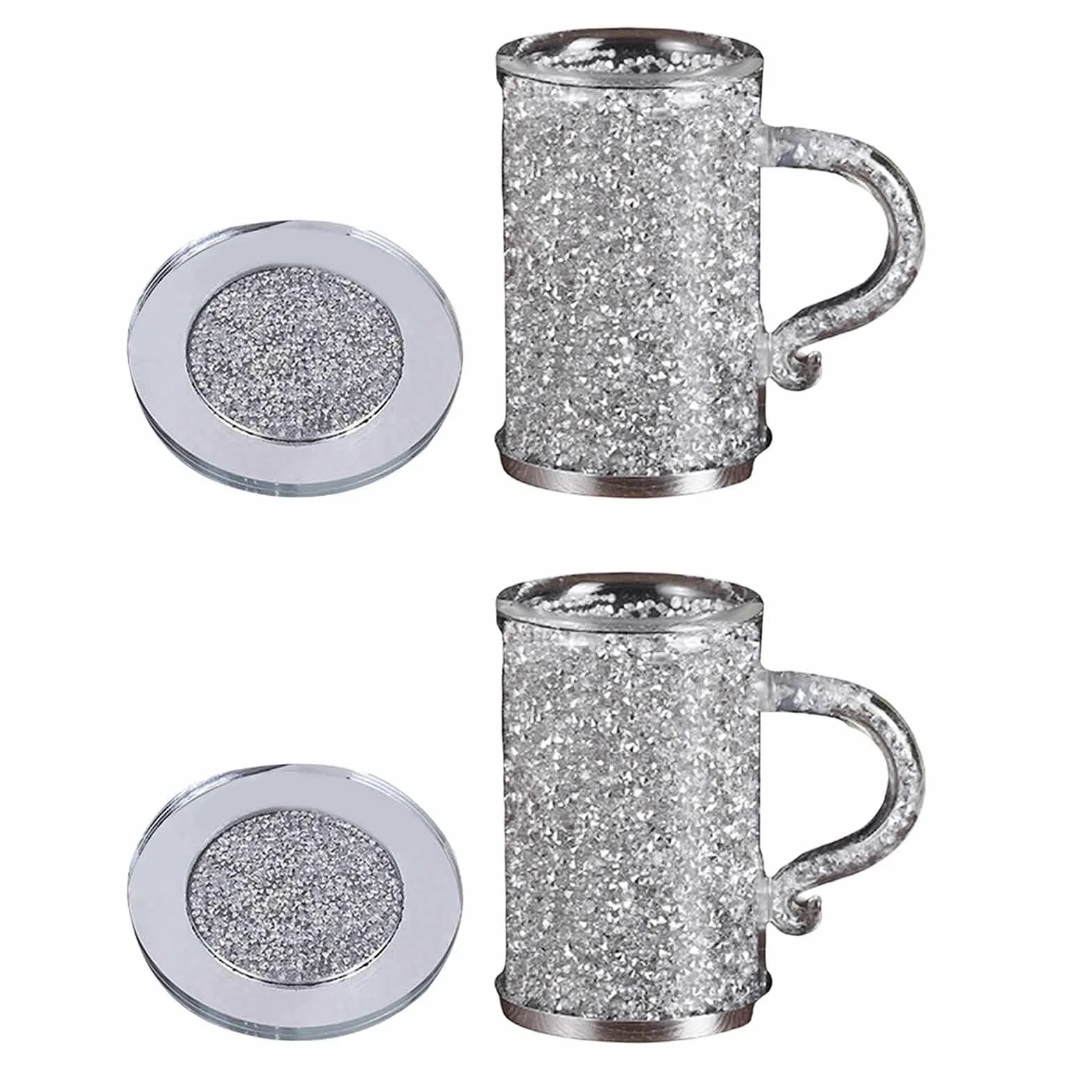 Doble Capa Aislamiento Calor Vaso Agua Taza de Café para Hogar Oficina Fiesta Cristal Taza de Café
