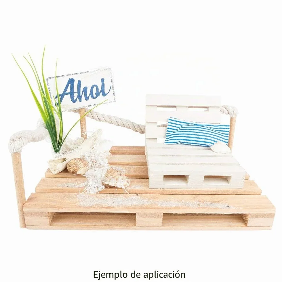 Ideen mit Herz Minipalés de madera decorativos 24 x 16 x 2,5 cm 2 unidades