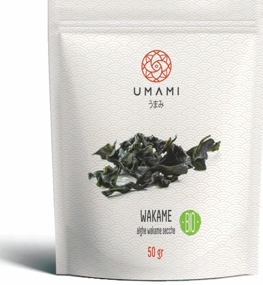 Umami Algas Wakame Japonesas 50g Secadas al Sol Sopa de Miso Ensaladas Ricas en Minerales Proteínas Japón