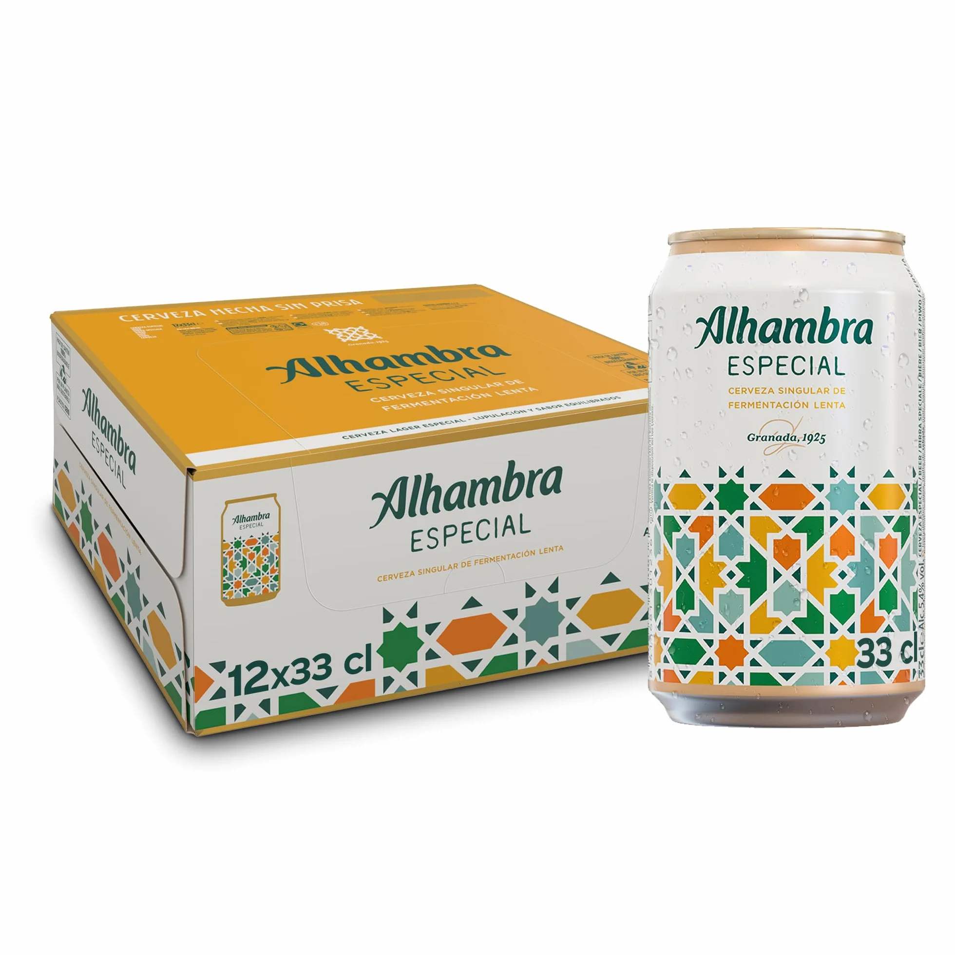 Cerveza Alhambra Especial Pack 12 Latas 33 cl 5.4% Vol