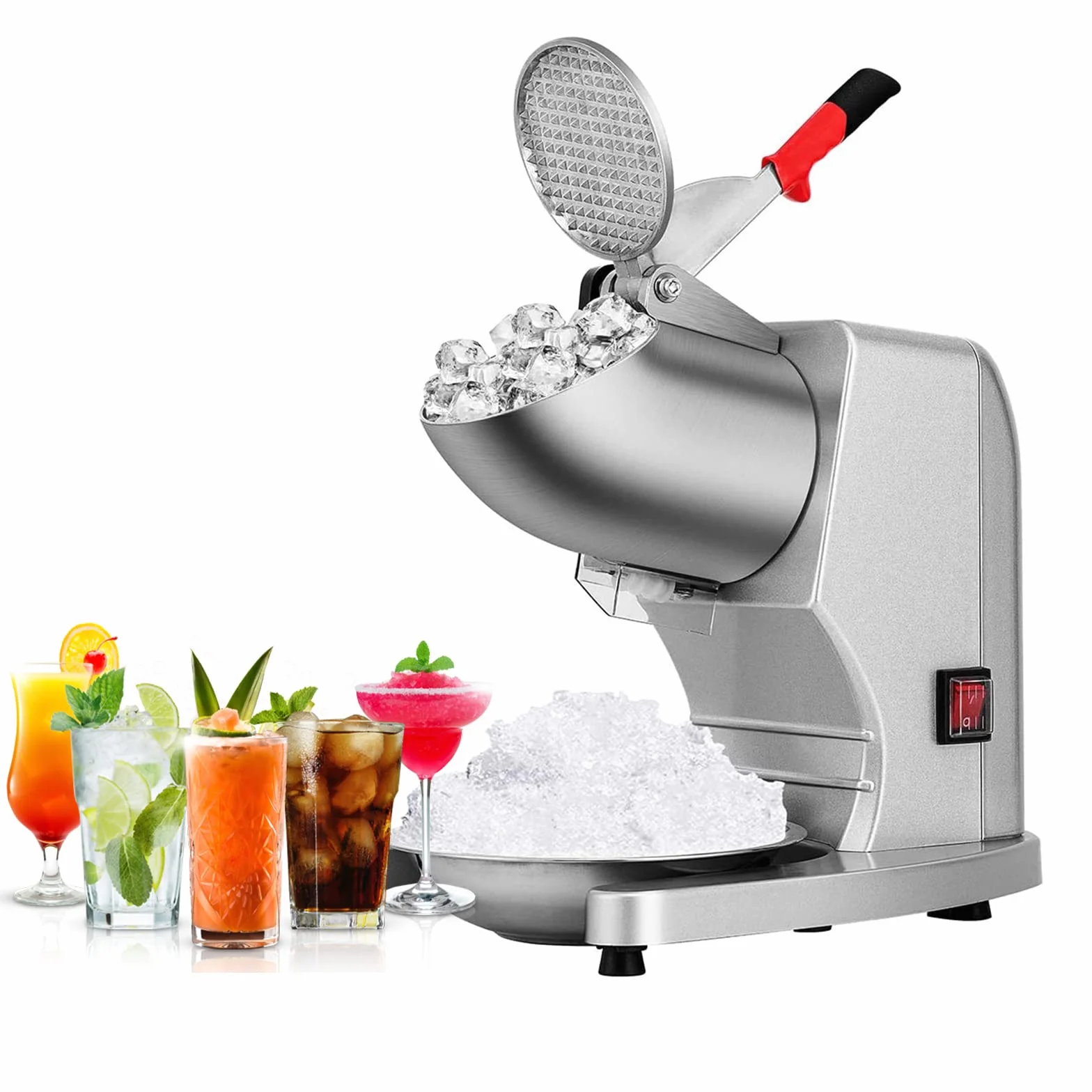 Picadores de Hielo Eléctricos SHILINTONG 340W Doble Cuchilla 65 kg/h
