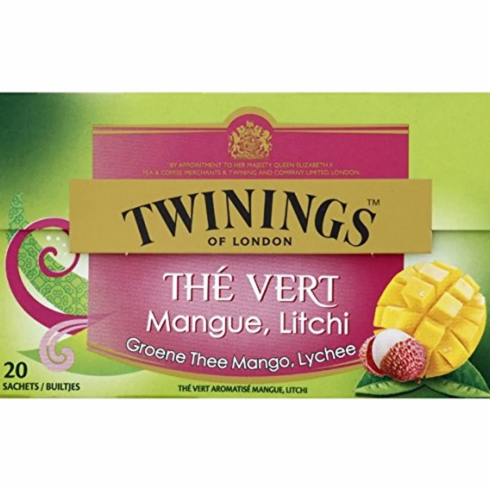 Twinings Groene thee mango lychee 20 unidades