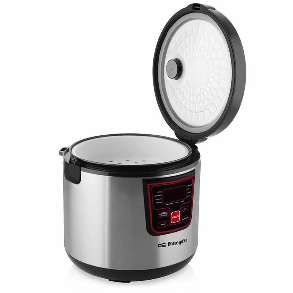 Orbegozo MCP 6000 - Máquina de cocinar programable, 11 programas, pantalla LCD, 5 L de capacidad, temporizador, recetario, 8436044539749