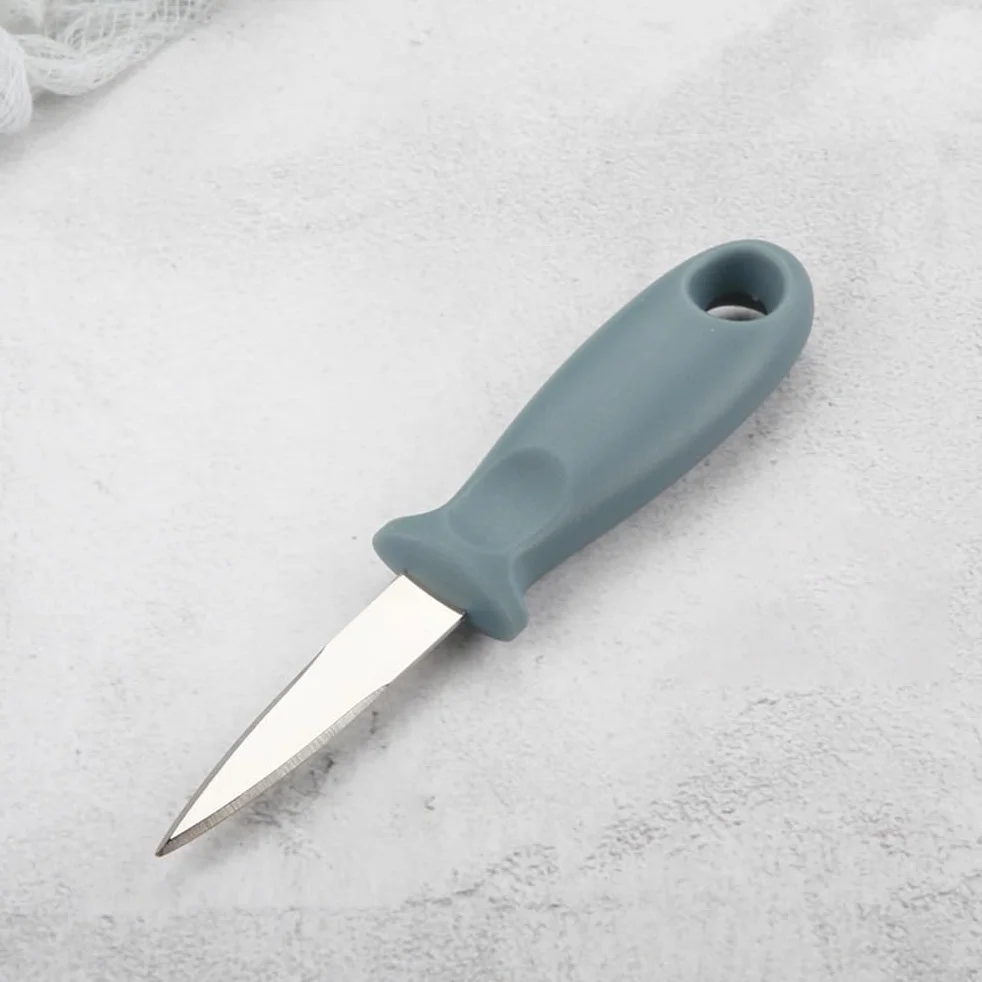 GALPADA Cuchillo Abridor De Ostras De Acero Inoxidable Con Mango De Plástico Antideslizante Y Protector De Mano Herramienta Para Abrir Almejas Y Mariscos En Casa