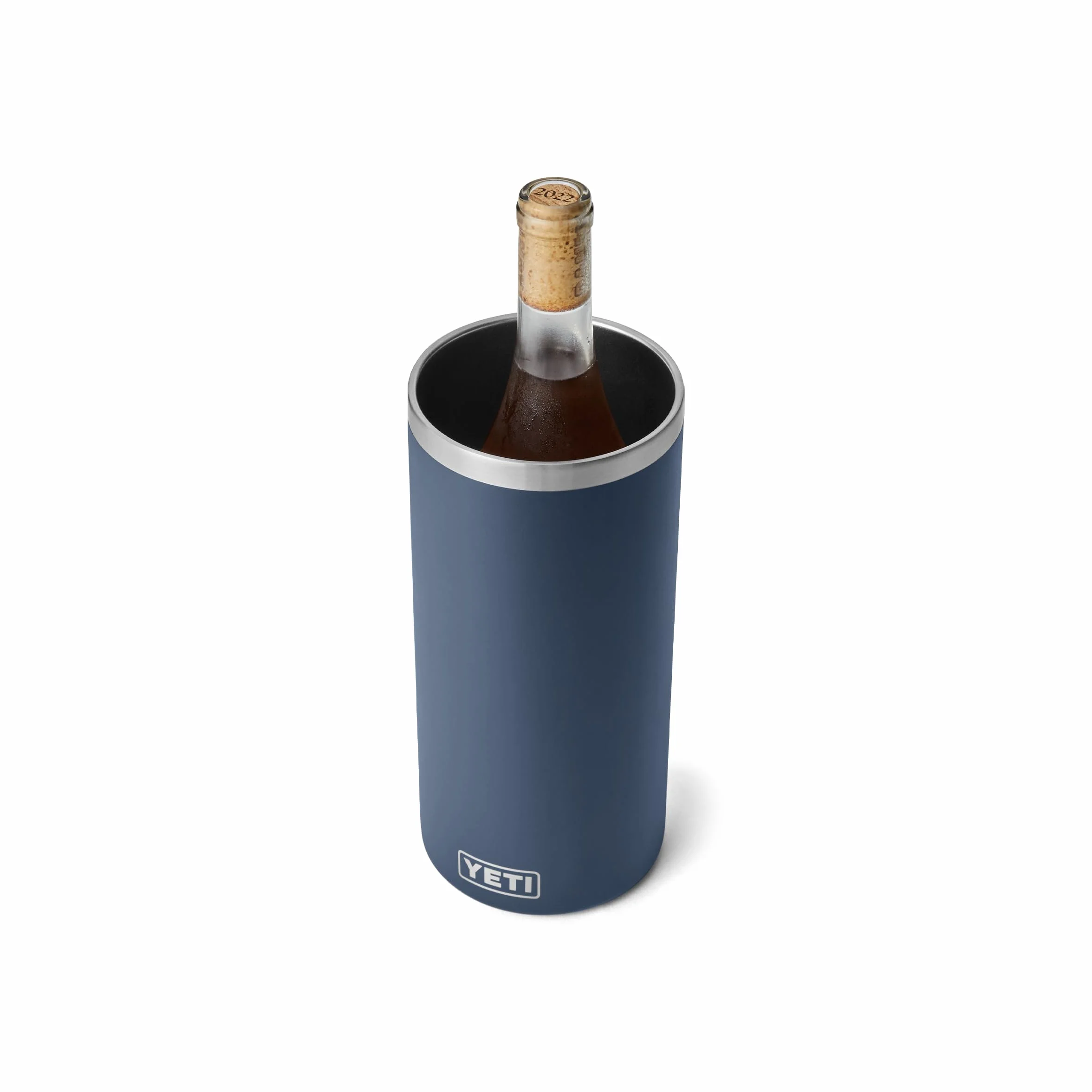 YETI Rambler - Enfriador de vino y champán, aislado de acero inoxidable, azul marino