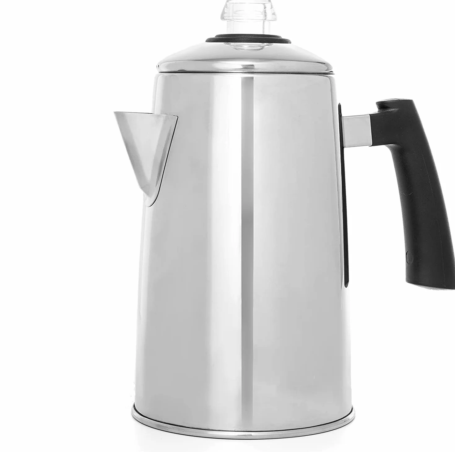 Cafetera Filtro Percolador de Acero Inoxidable 304 para Acampar, 12 Tazas