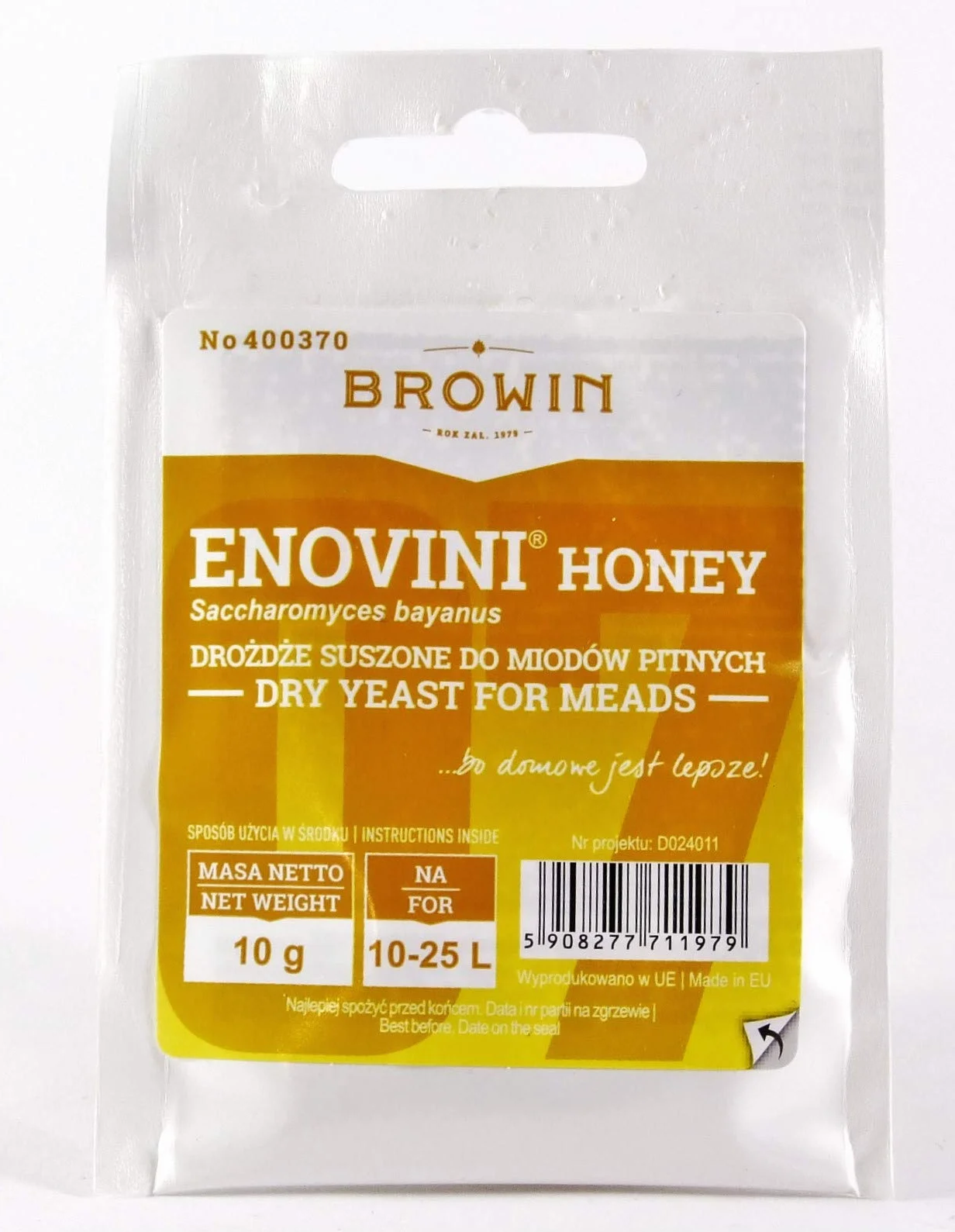 MEAD YEAST AlcoFermBrew Levadura de aguamiel 25L BROWIN Vino de Miel