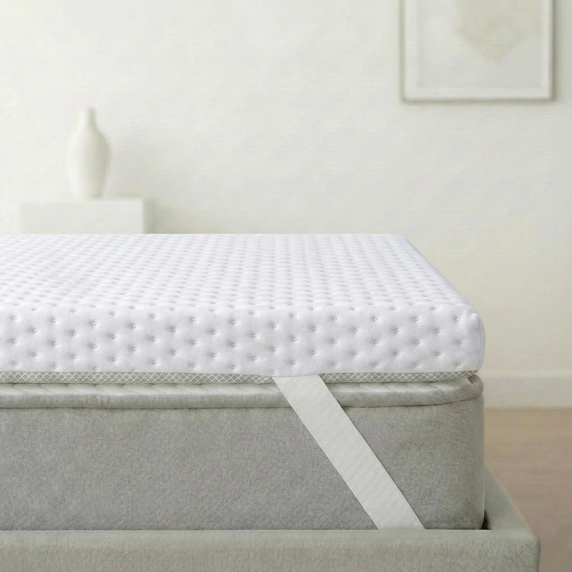 Topper Viscoelástico 135x190 cm – Grosor 8 cm | Fabricado en España | Alivia la Presión | Reduce la Tensión Corporal | 100 % Viscoelástica | Funda Transpirable Desenfundable y Lavable | CertiPUR