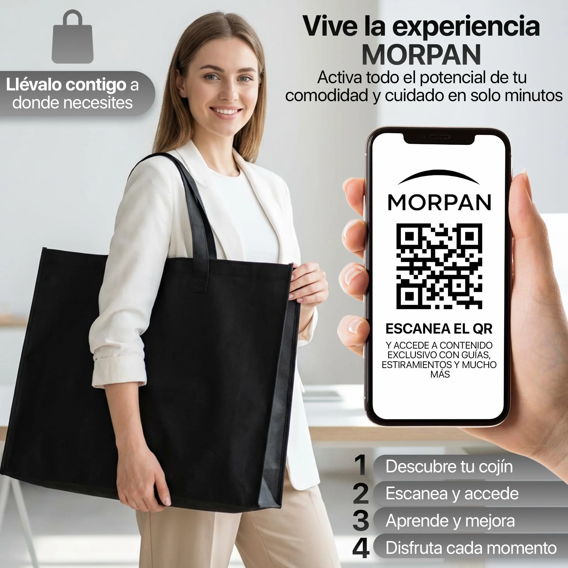 Cojin Silla Oficina Viscoelastico Ergonómico Funda Lavable Transpirable Base Antideslizante