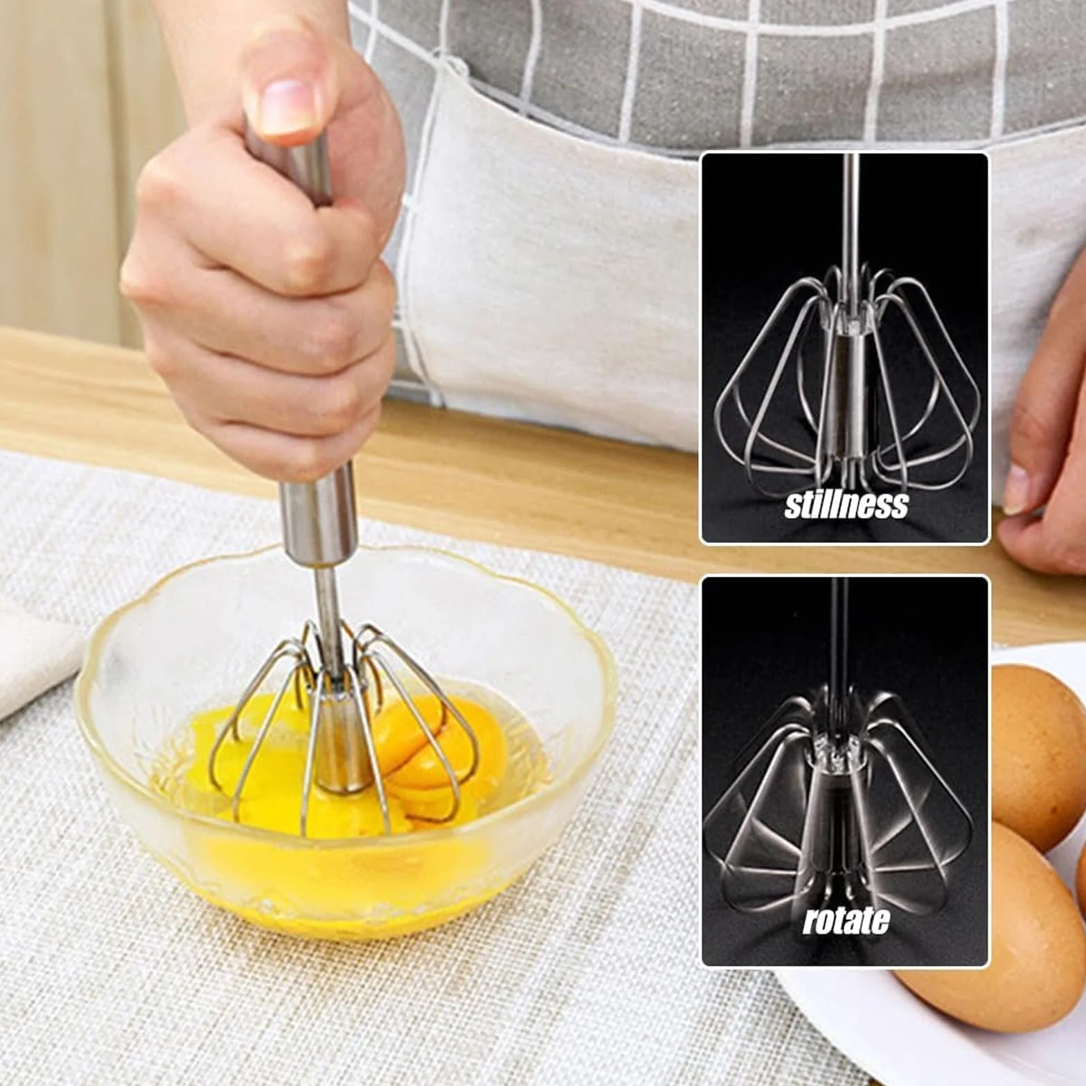 Batidora de mano semiautomática de acero inoxidable 14 in