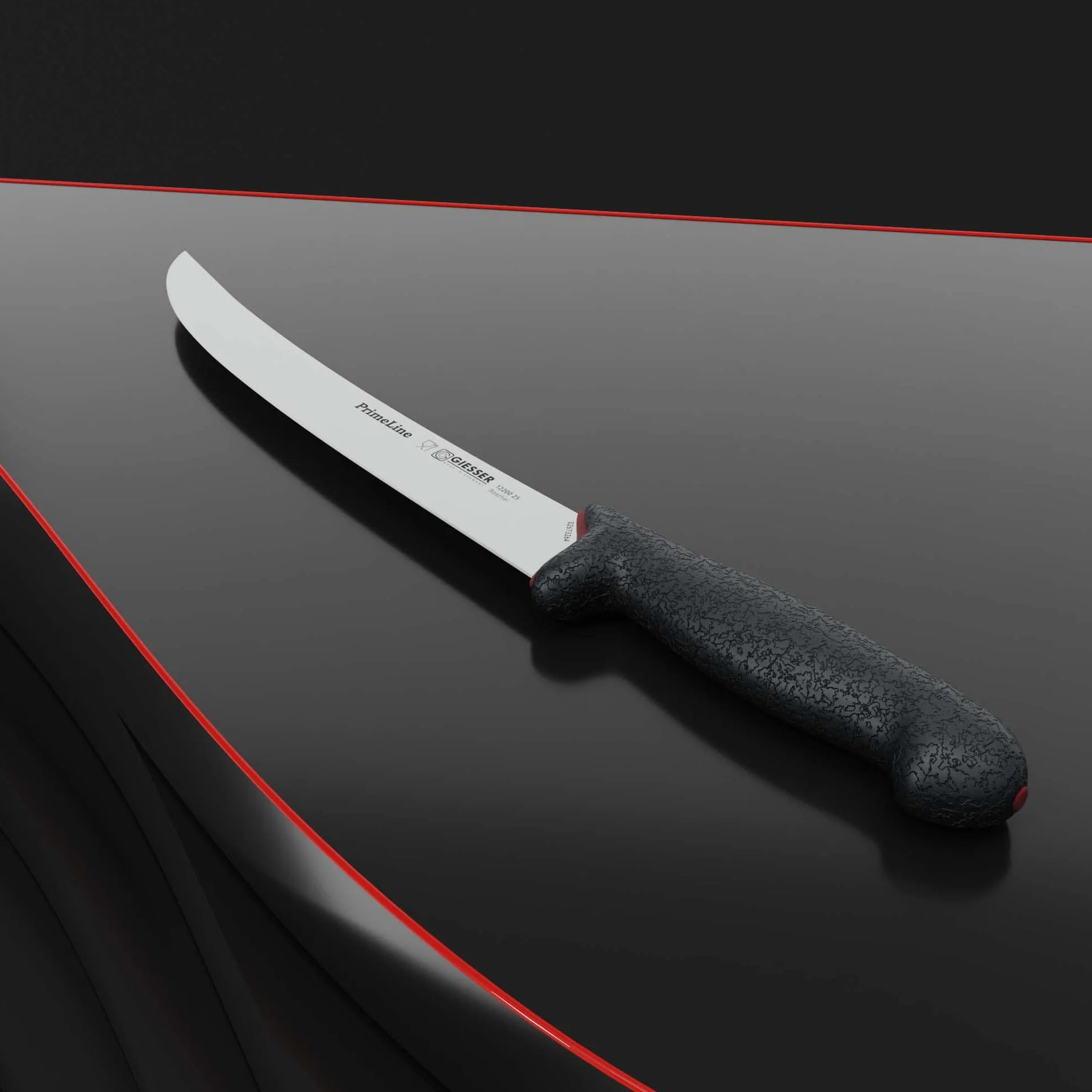 GIESSER Since 1776 - Made in Germany - Cuchillo de Corte con Mango Antideslizante PrimeLine, Negro, Cuchillo de pelar Afilado, Apto para el lavavajillas, Acero Inoxidable