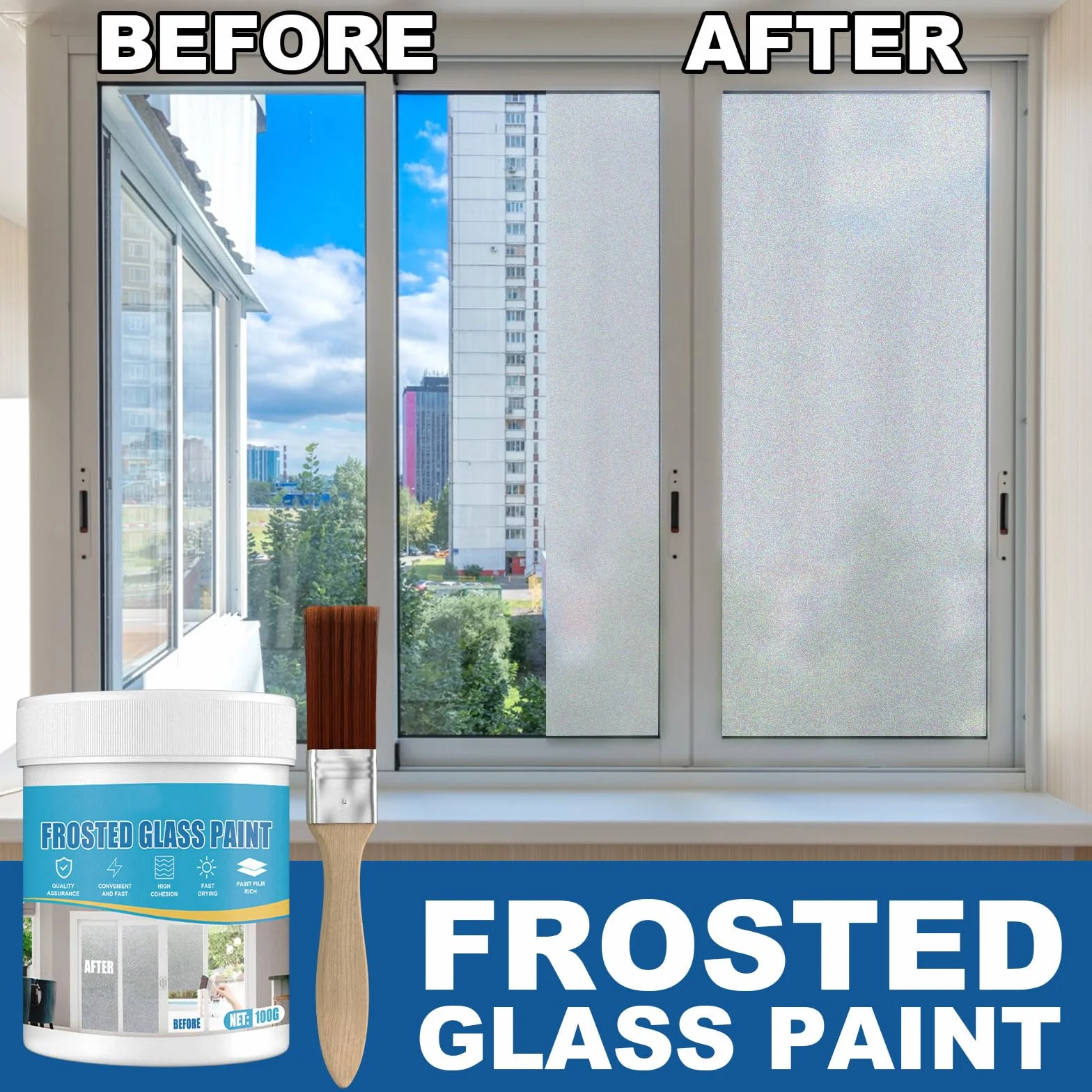 Pintura para Vidrio Esmerilado a Base de Agua 100G