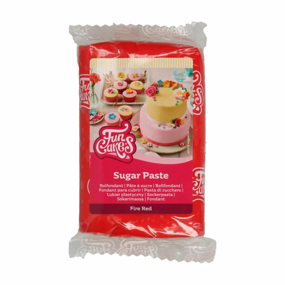 FunCakes Pasta De Azúcar Rojo Fuego 250 G
