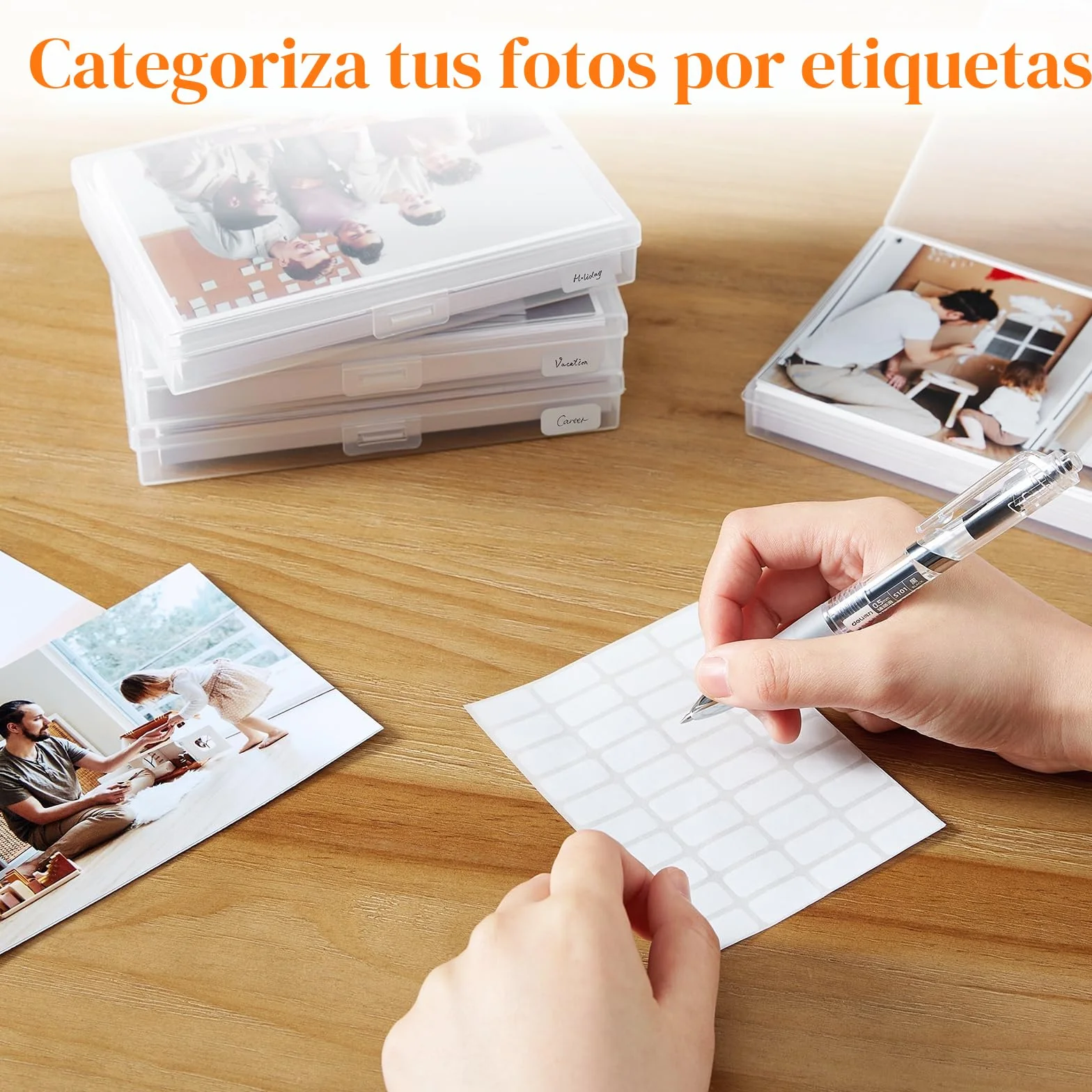 Lifewit Caja de Almacenamiento para Fotos de 10 x 15 cm, Maletín que Incluye 18 Cajas para Fotos, Estuches Transparentes, Organizador de Plástico para Semillas, Tarjetas, Manualidades, 1 Unidad