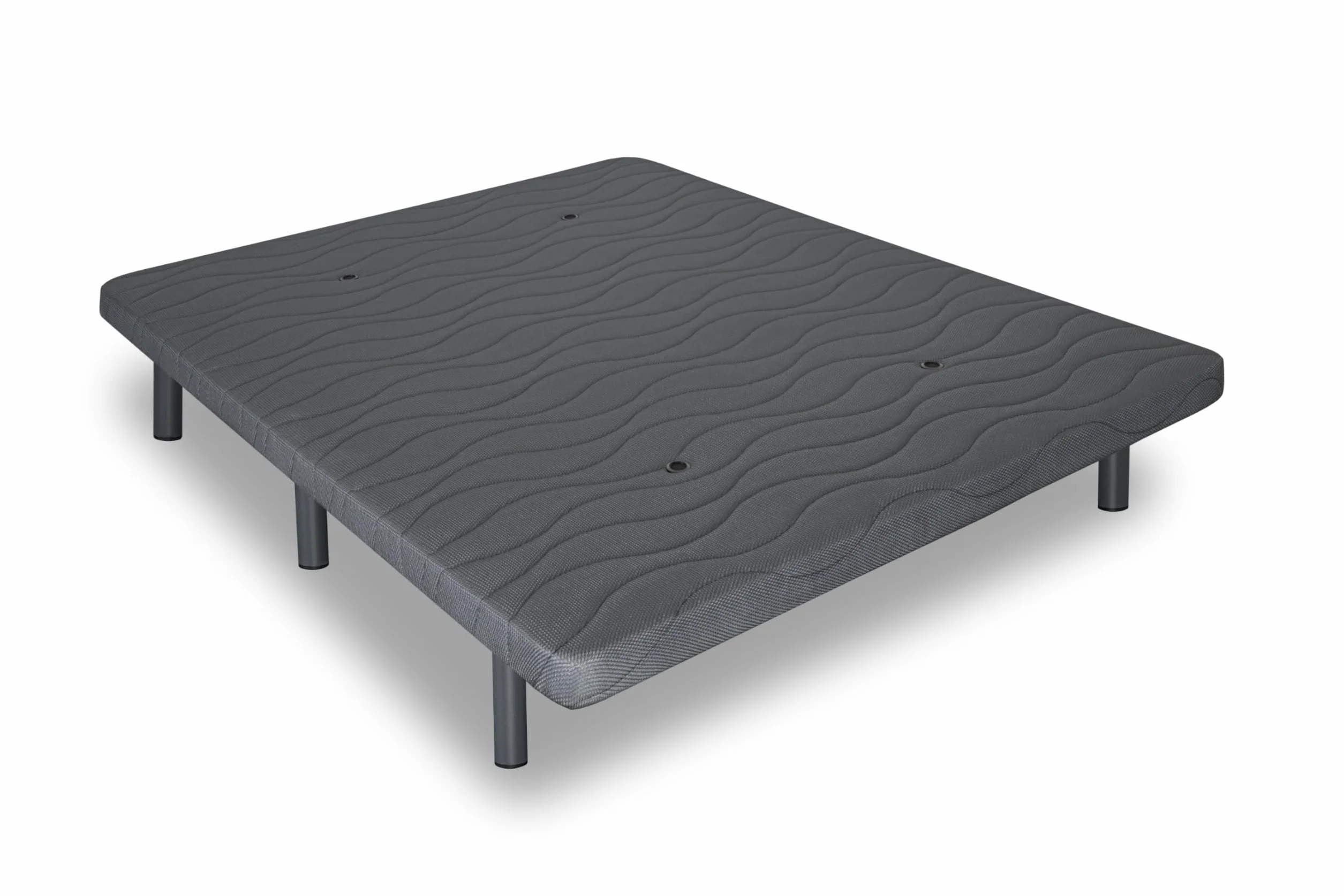 Matnature | Base Tapizada 3D l Estructura Estable Madera | Bastidor Metálico Super Resistente | Transpirable Aireadores Sistema FreshAir | Altura Base + Patas +/- 30 cm (150 x 190 cm, Gris)