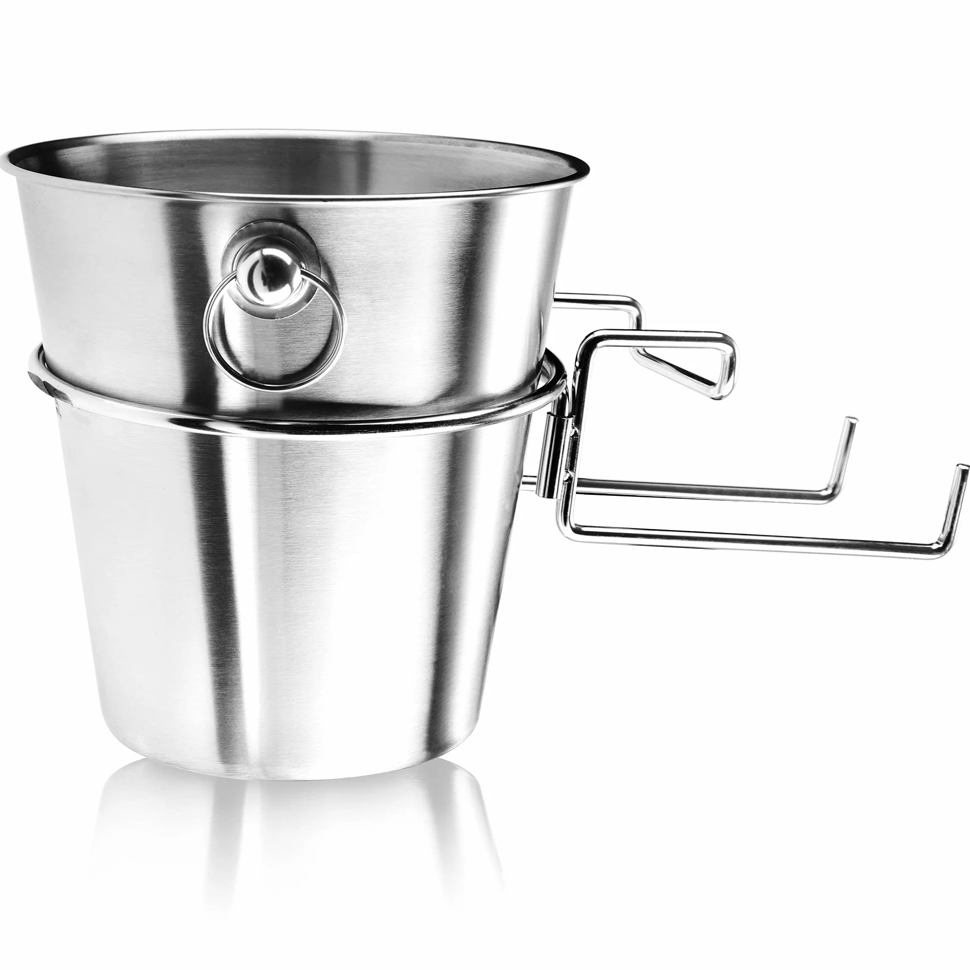 COM-FOUR® Enfriador de champán con soporte de mesa - cubo de enfriamiento para vino espumoso, vino y champán