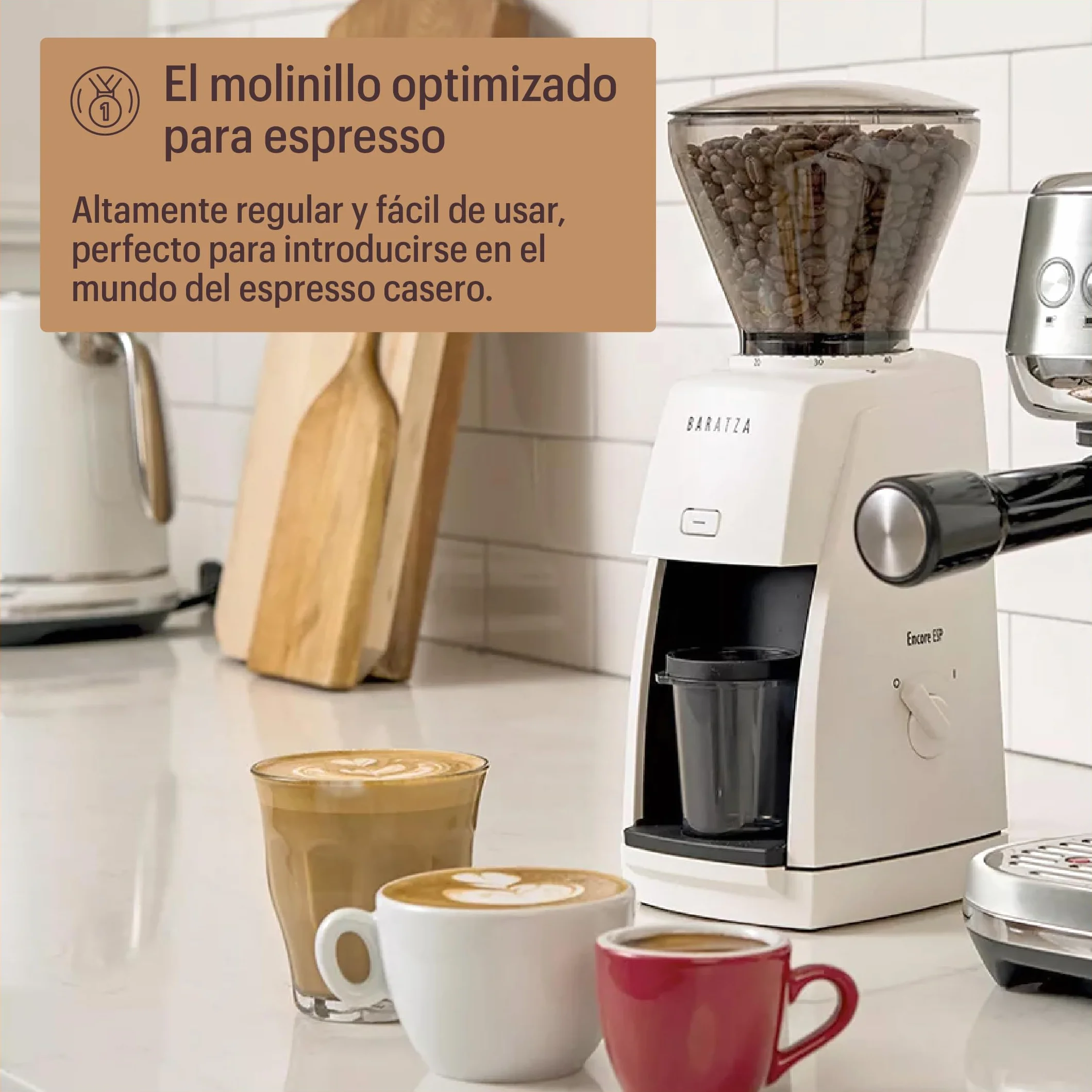 Baratza - Encore ESP 100V Molinillo Eléctrico de Café en Grano - Coffee Grinder Especial para Espresso, Negro