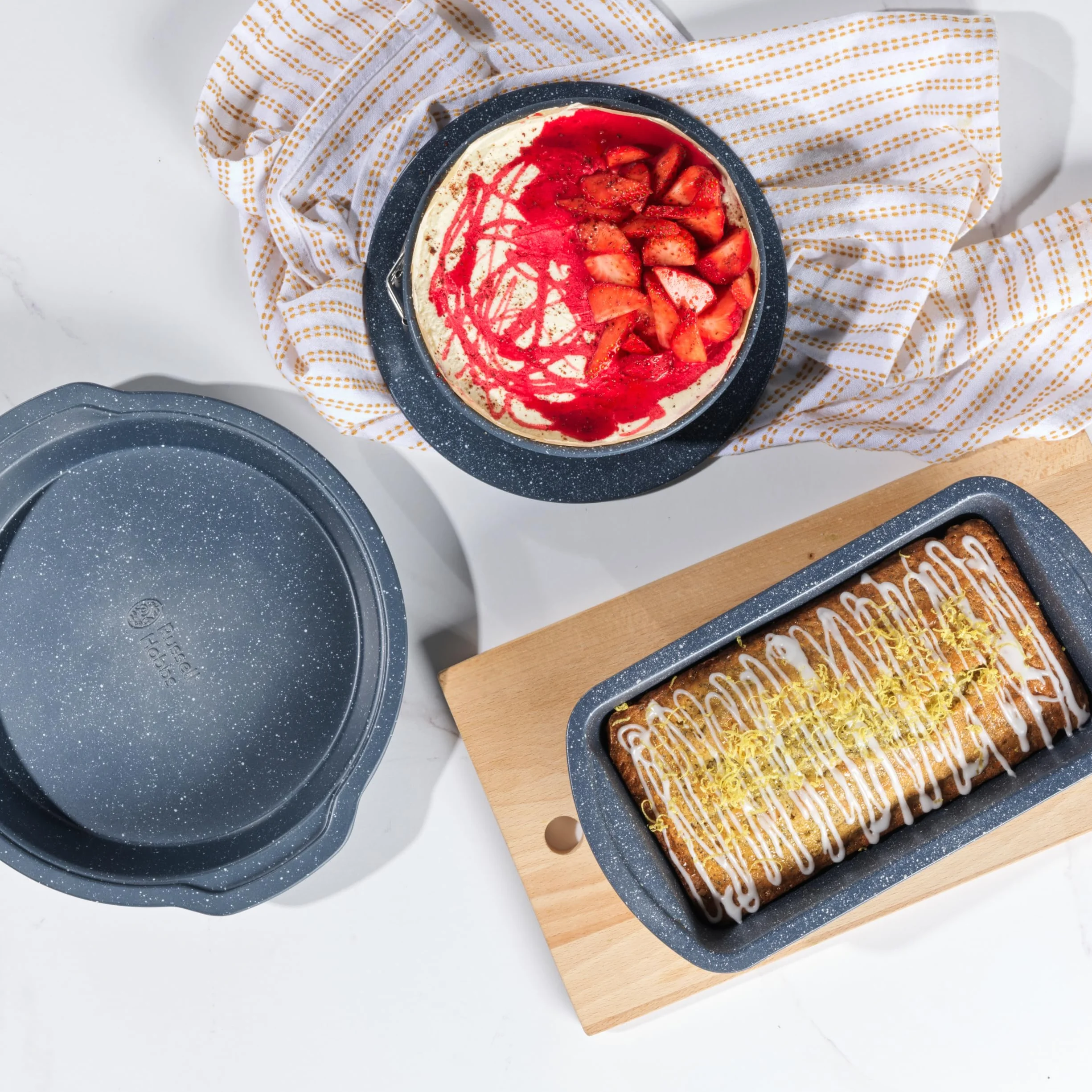 Russell Hobbs RH00996EU forma de hornear pastel pan acero al carbono 28 cm a prueba de horno 220 grados sin PFOA