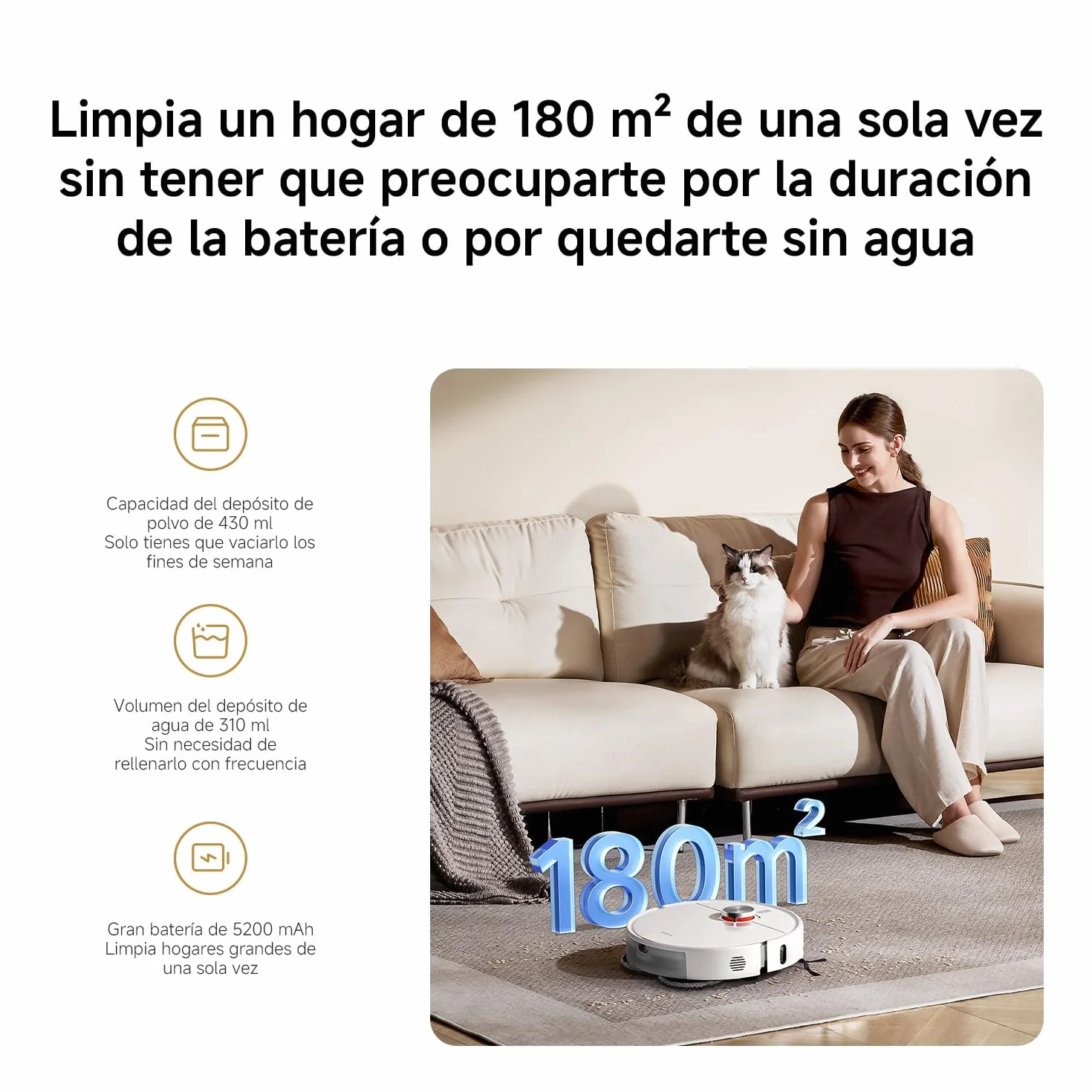 XIAOMI S40 Pro Robot Vacuum Cleaner 15000 Pa Suction Anti-tangle Brushes Auto-lift Mop App & Voice Control