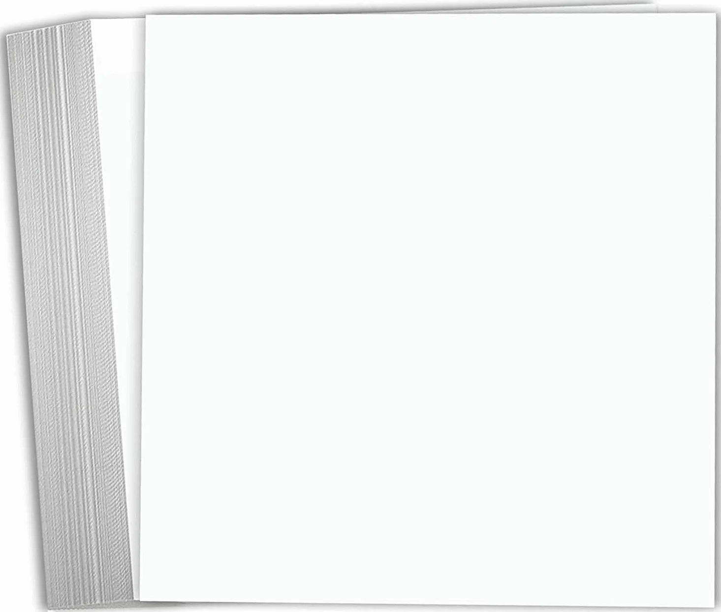 Hamilco Papel de cartulina blanca para álbumes de recortes, 12 x 12 pulgadas, peso pesado, 100 libras, paquete de 50 (brillante)