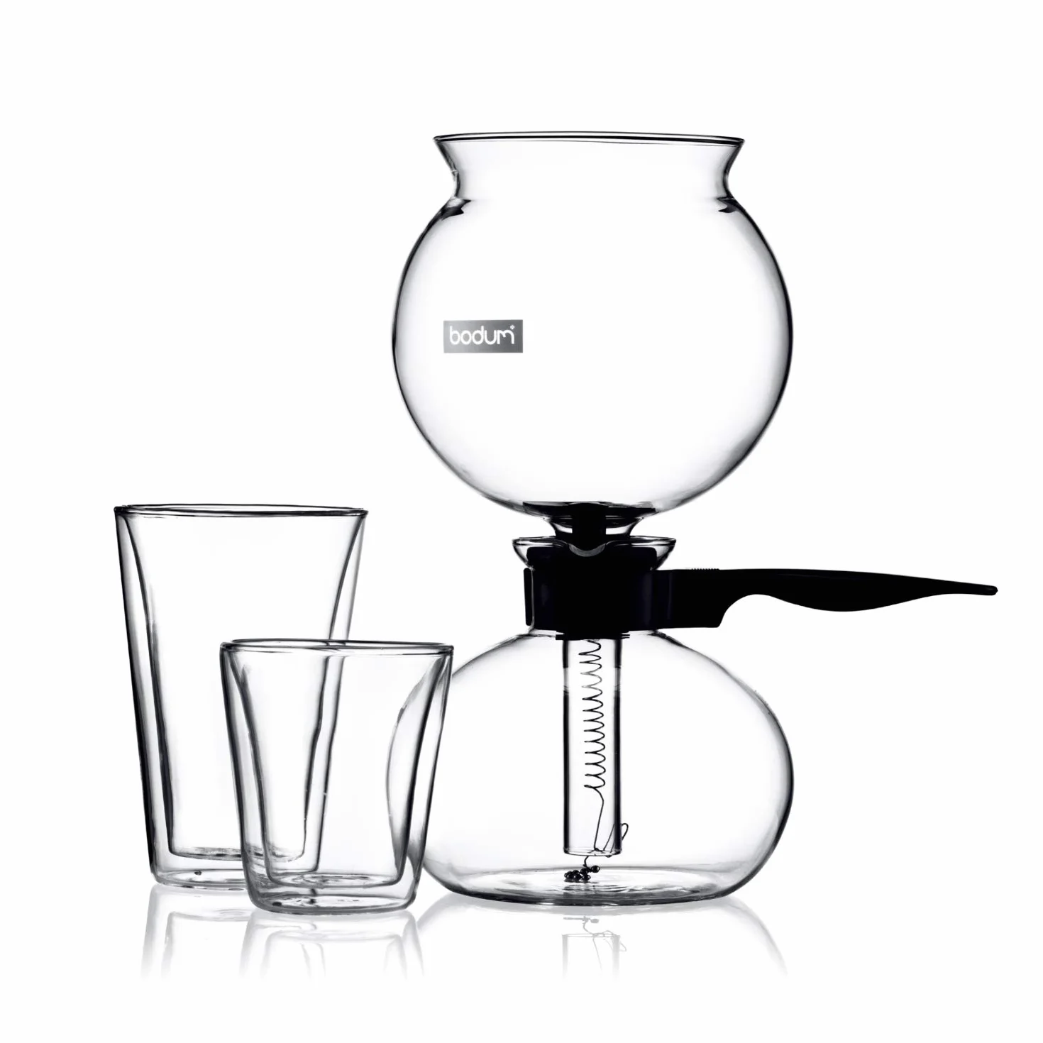 Bodum Pebo - Cafetera alambique, 1 l, Color Negro